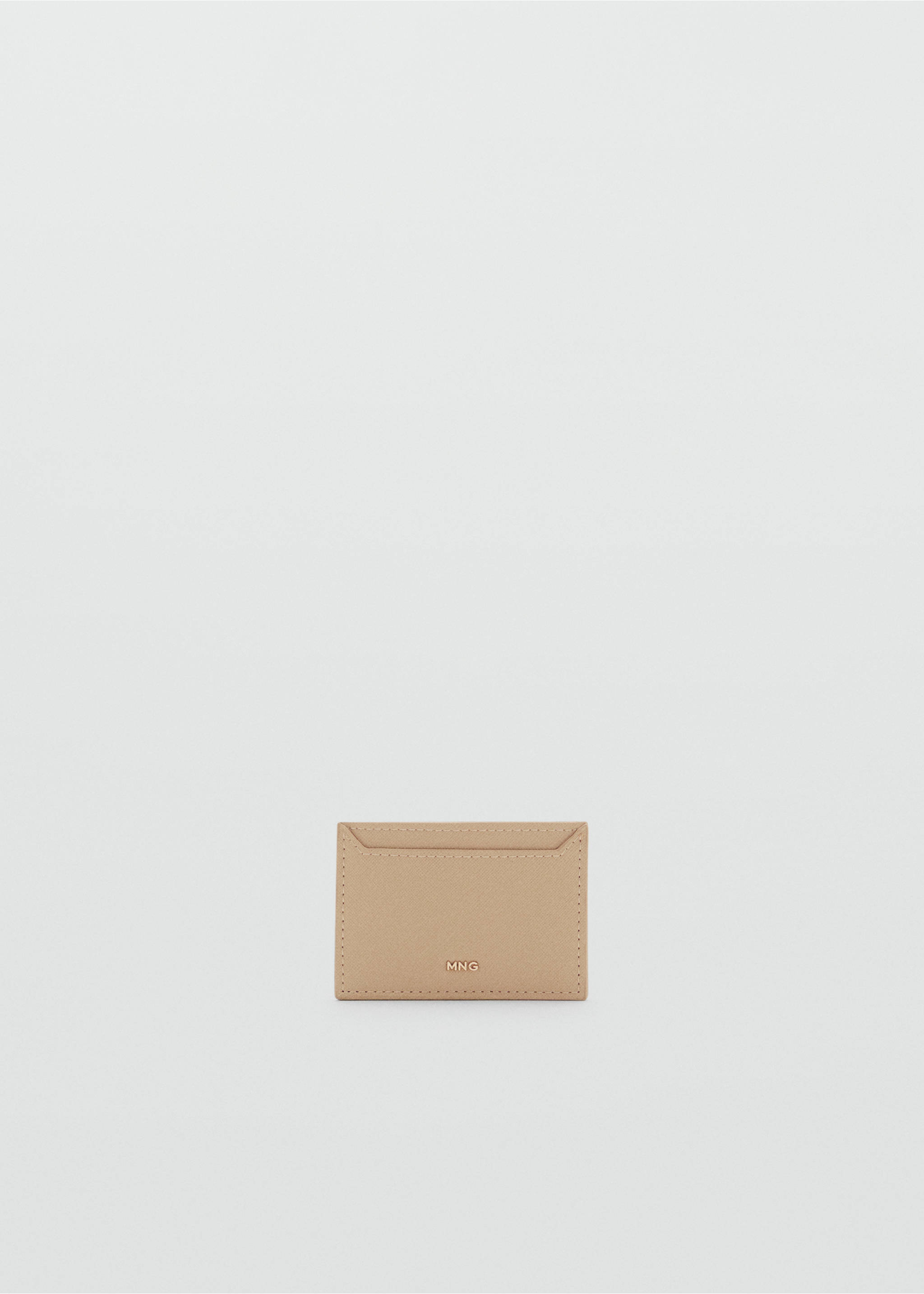Saffiano-effect cardholder - Article without model, Vanilla. Ref: 17071216-00.