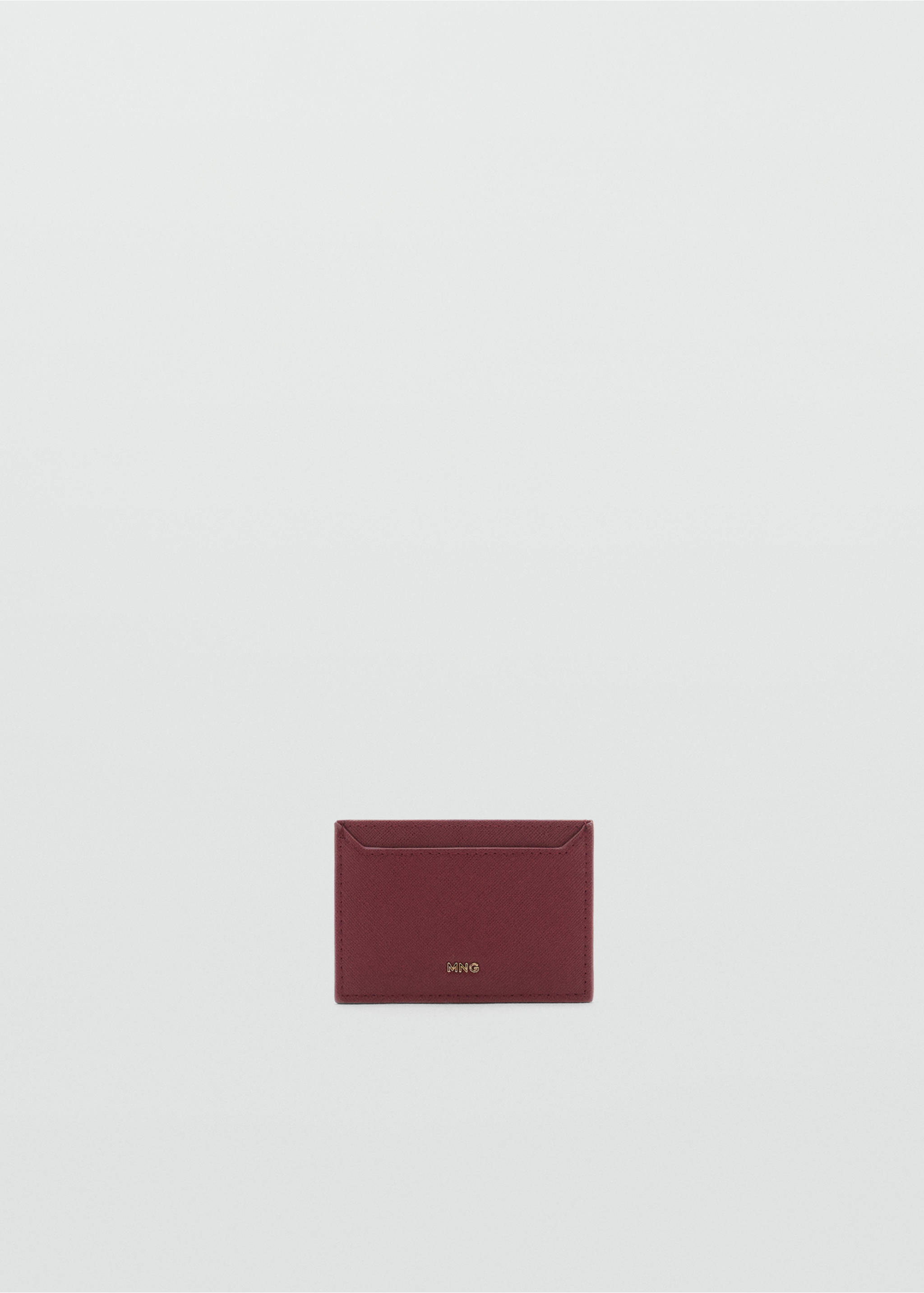 Saffiano-effect cardholder - Article without model, Burgundy. Ref: 17071216-00.