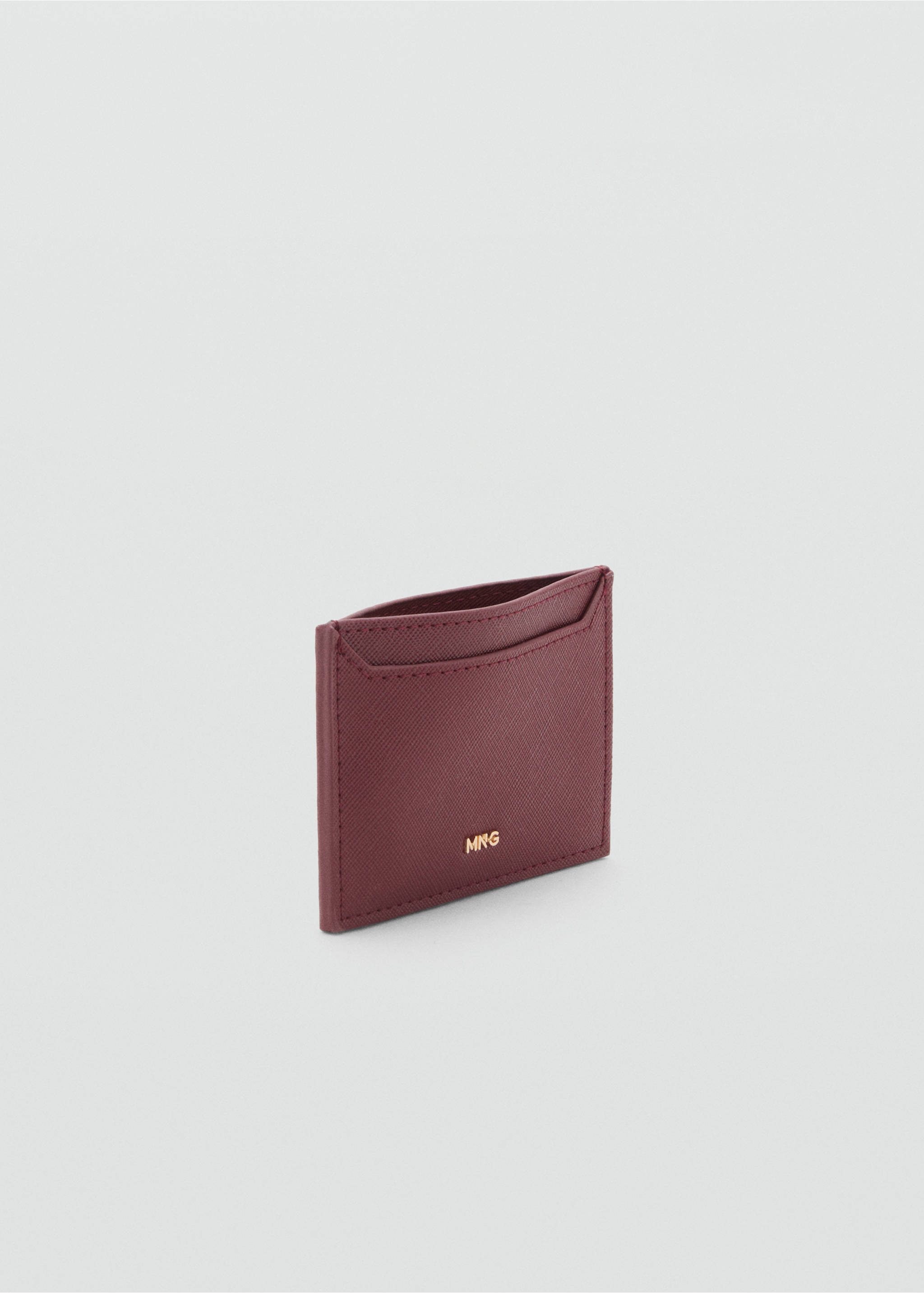 Saffiano-effect cardholder - Medium plane, Burgundy. Ref: 17071216-00.