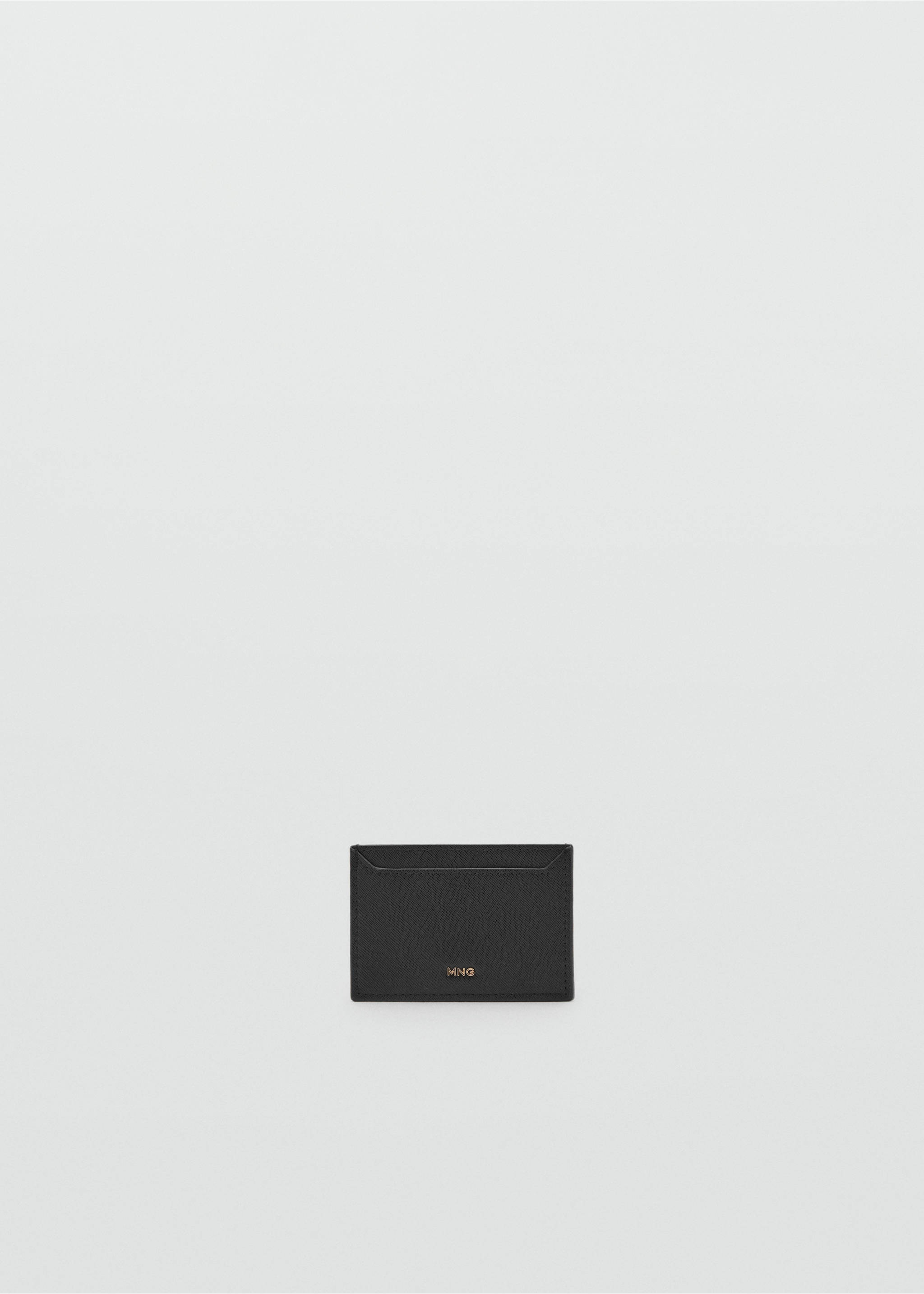 Saffiano-effect cardholder - Article without model, Black. Ref: 17071216-00.