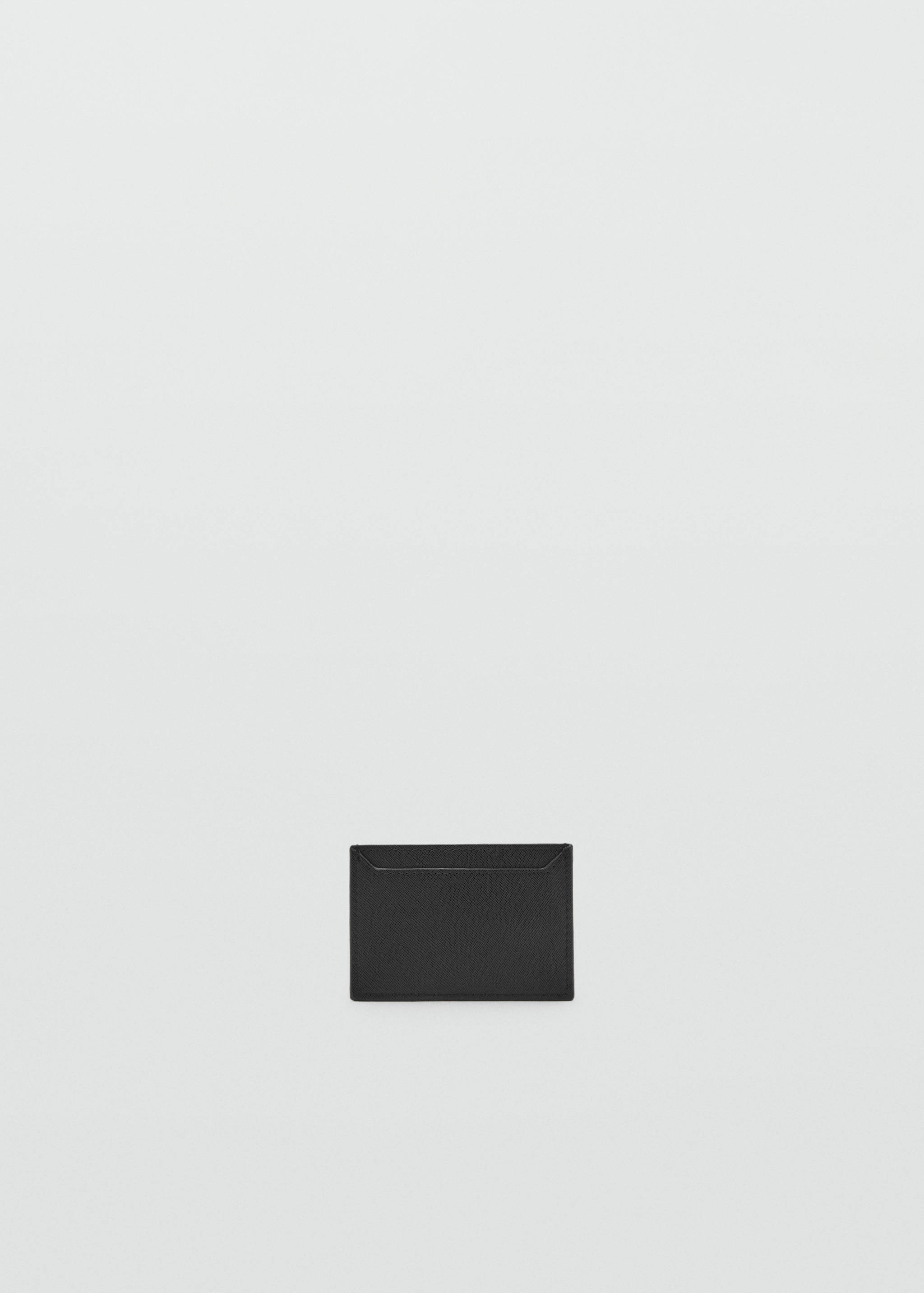 Saffiano-effect cardholder - Medium plane