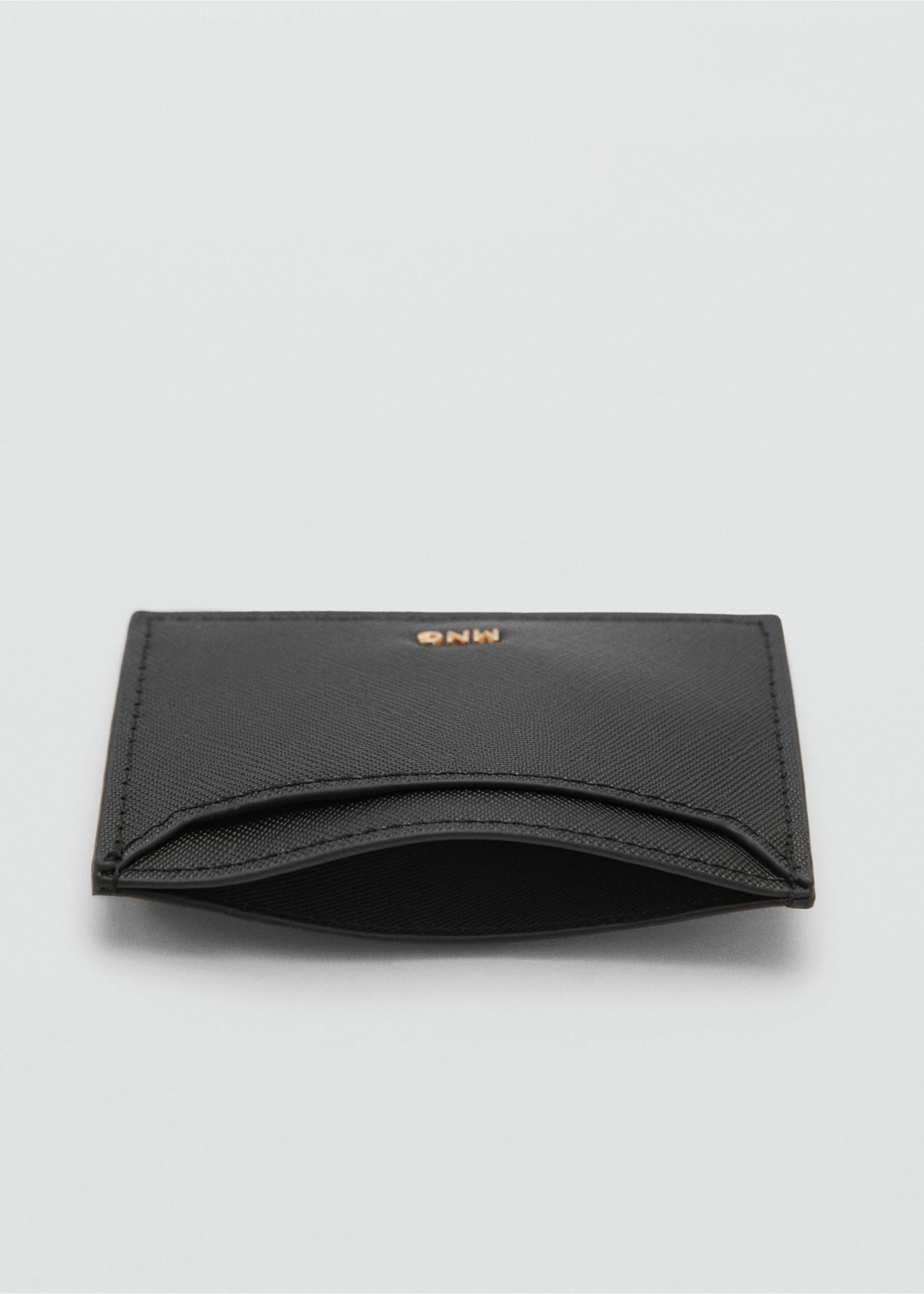 Saffiano-effect cardholder - Details of the article 1, Black. Ref: 17071216-00.
