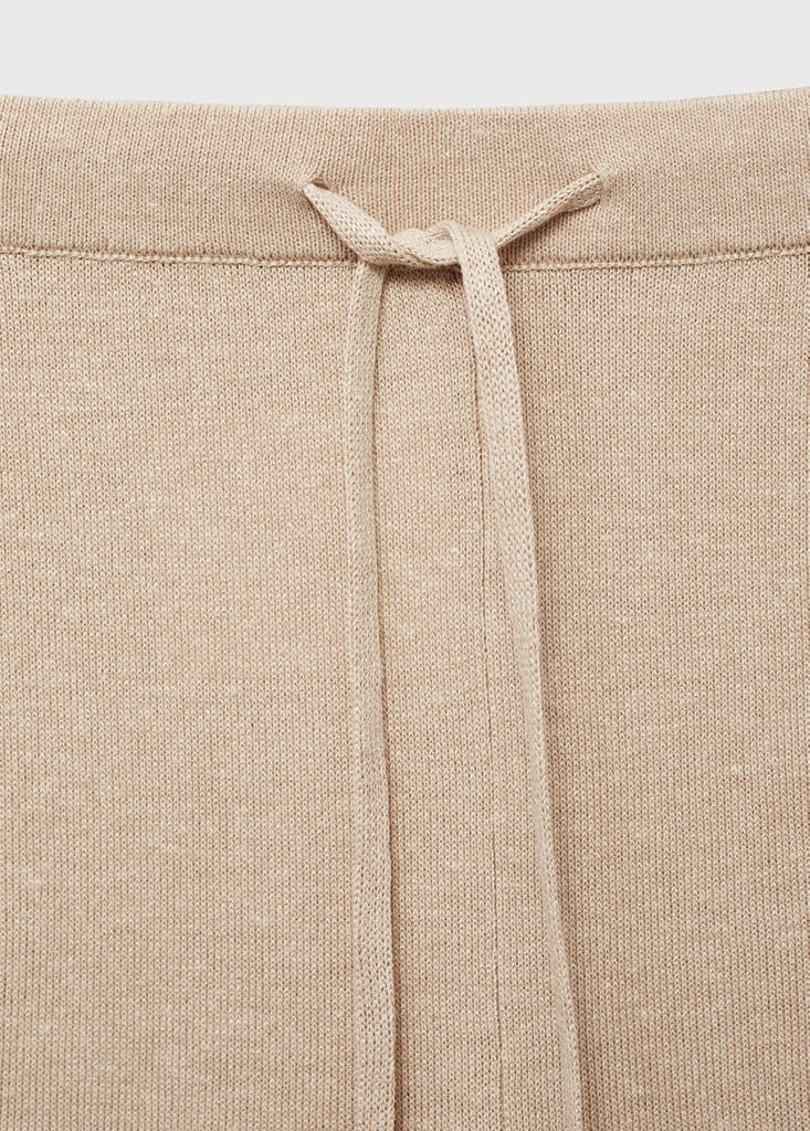 Straight knitted trousers — Light/Pastel Grey