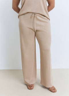 Straight knitted trousers — Light/Pastel Grey 8
