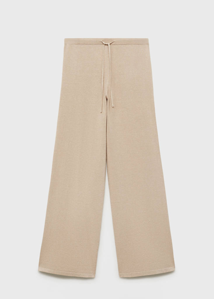 Straight knitted trousers — Light/Pastel Grey