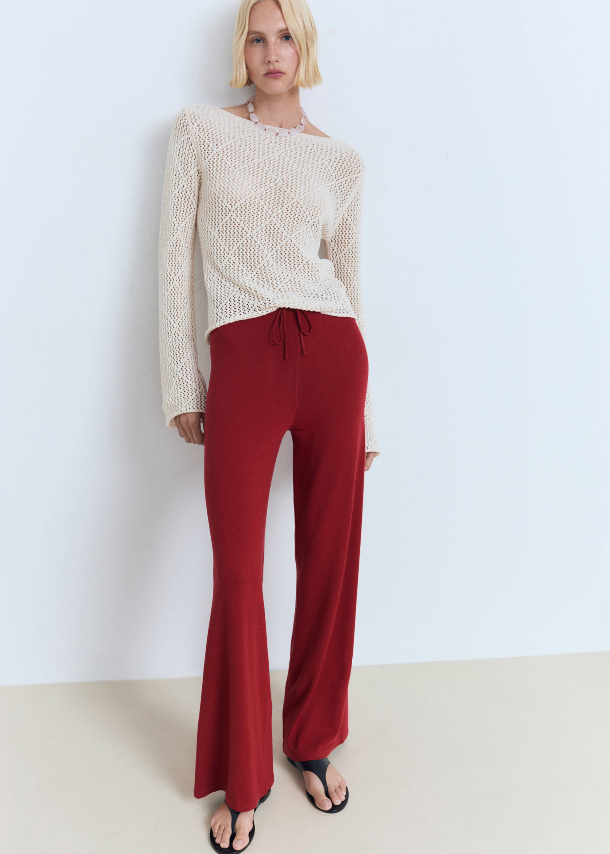 Straight knitted pants - Details of the article 2