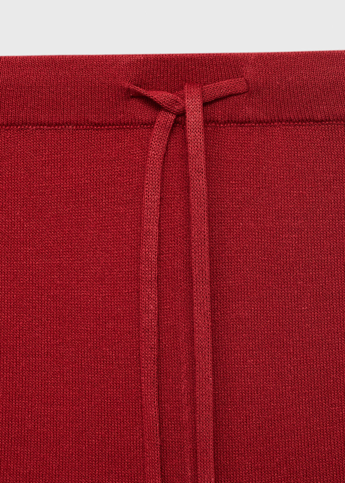 Straight knitted trousers — Red