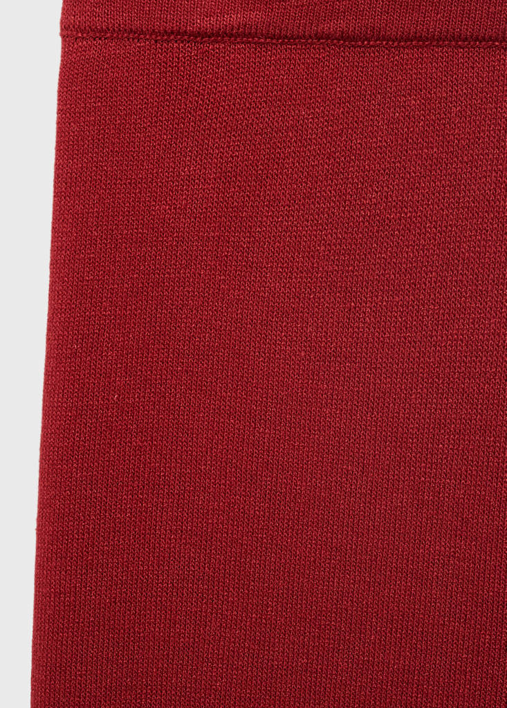 Straight knitted trousers — Red