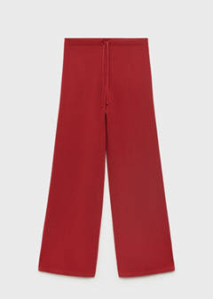 Straight knitted trousers — Red 6