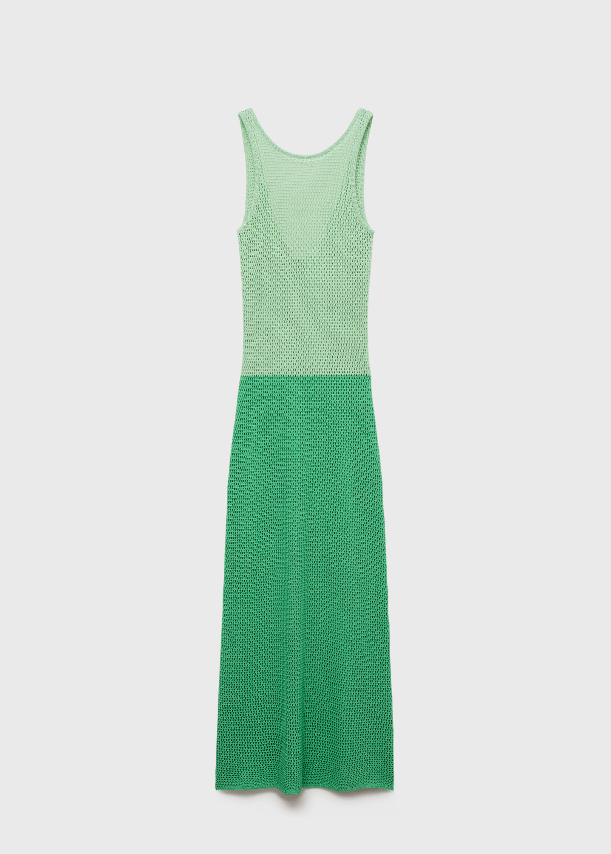 Long two-tone crochet dress - Article without model