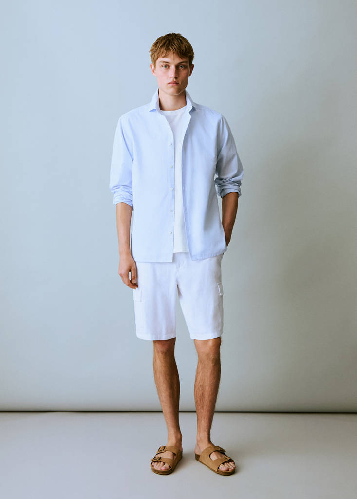 Oxford cotton shirt — Sky Blue