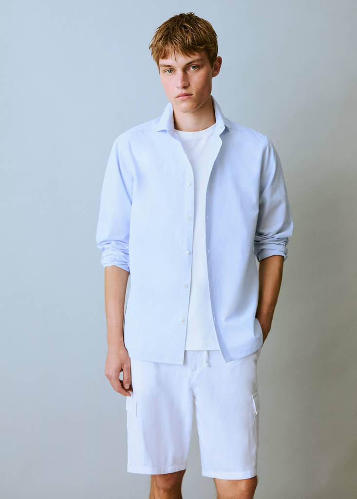 Oxford cotton shirt — Sky Blue