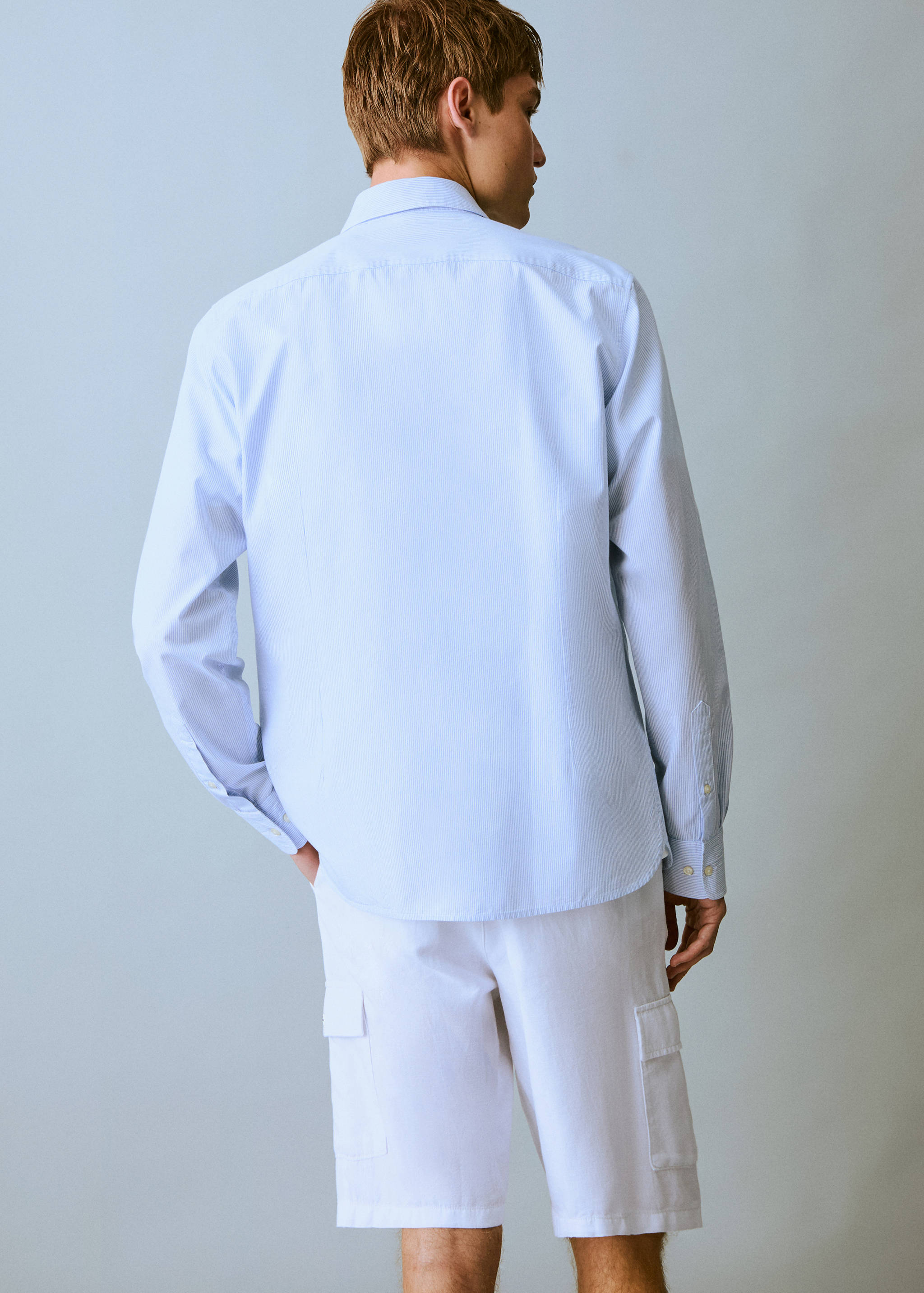 Oxford cotton shirt - Reverse of the article