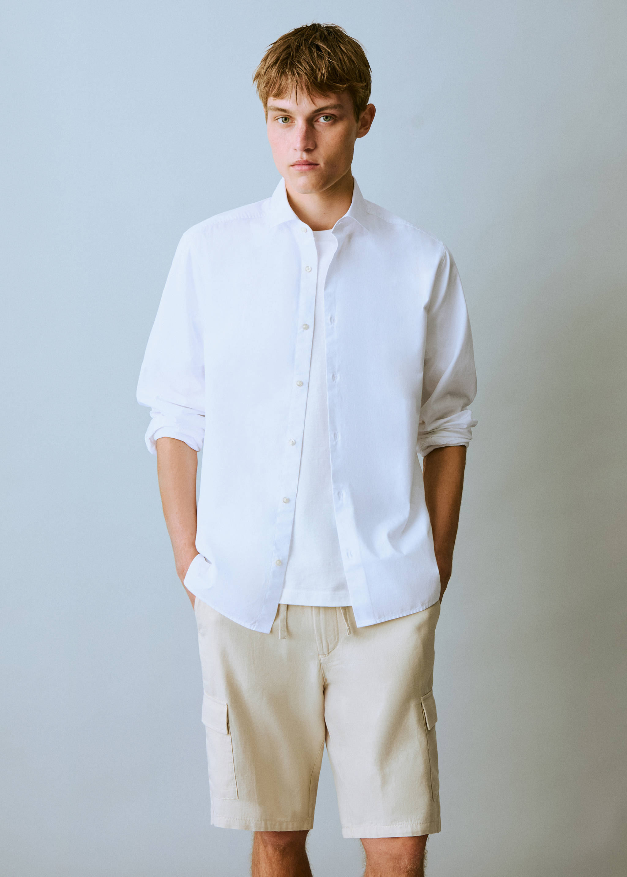 Oxford cotton shirt - Medium plane