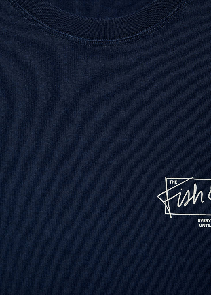Short-sleeved printed t-shirt — Navy