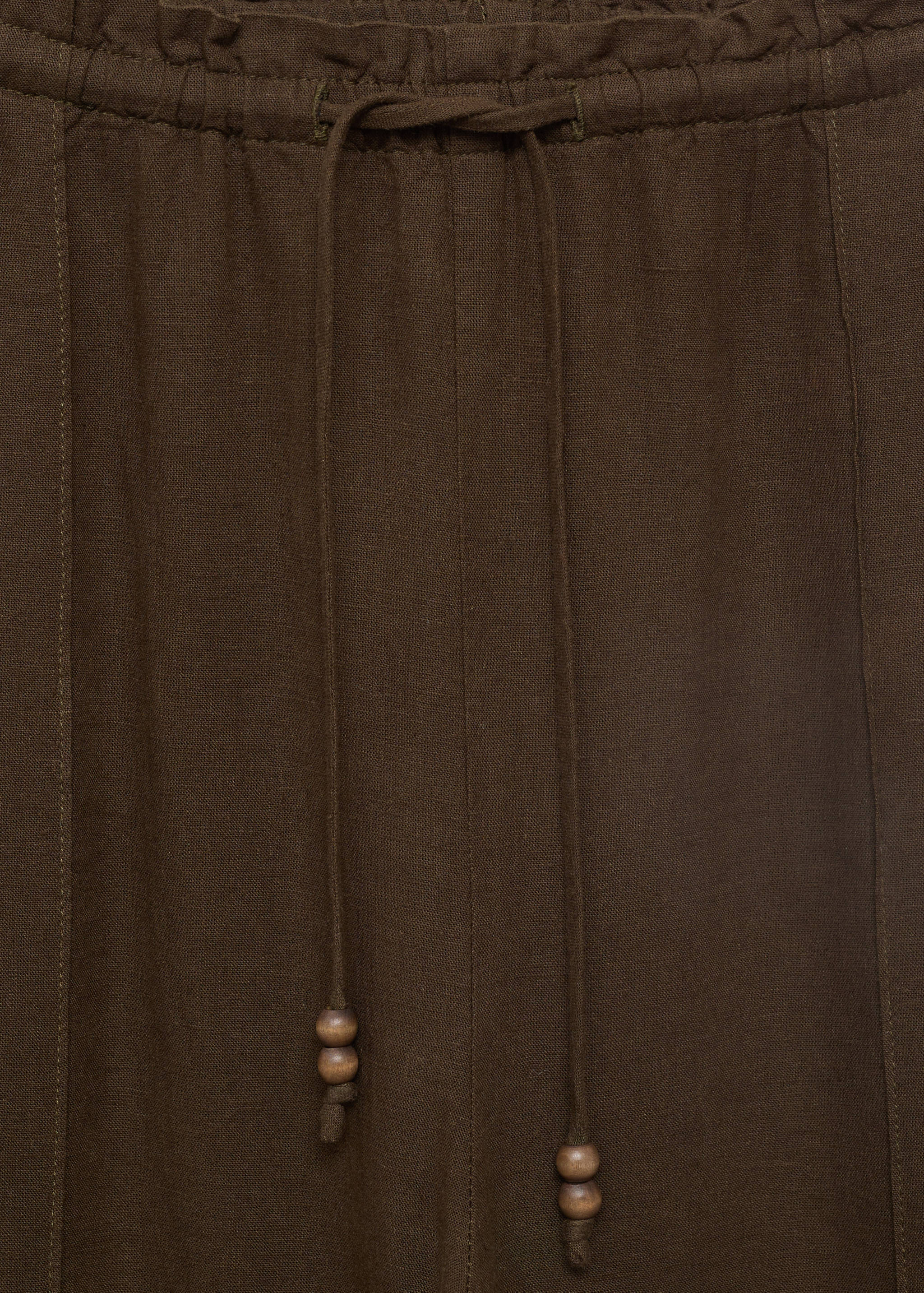 Calças de linho com cintura elástica - Pormenor do artigo 8