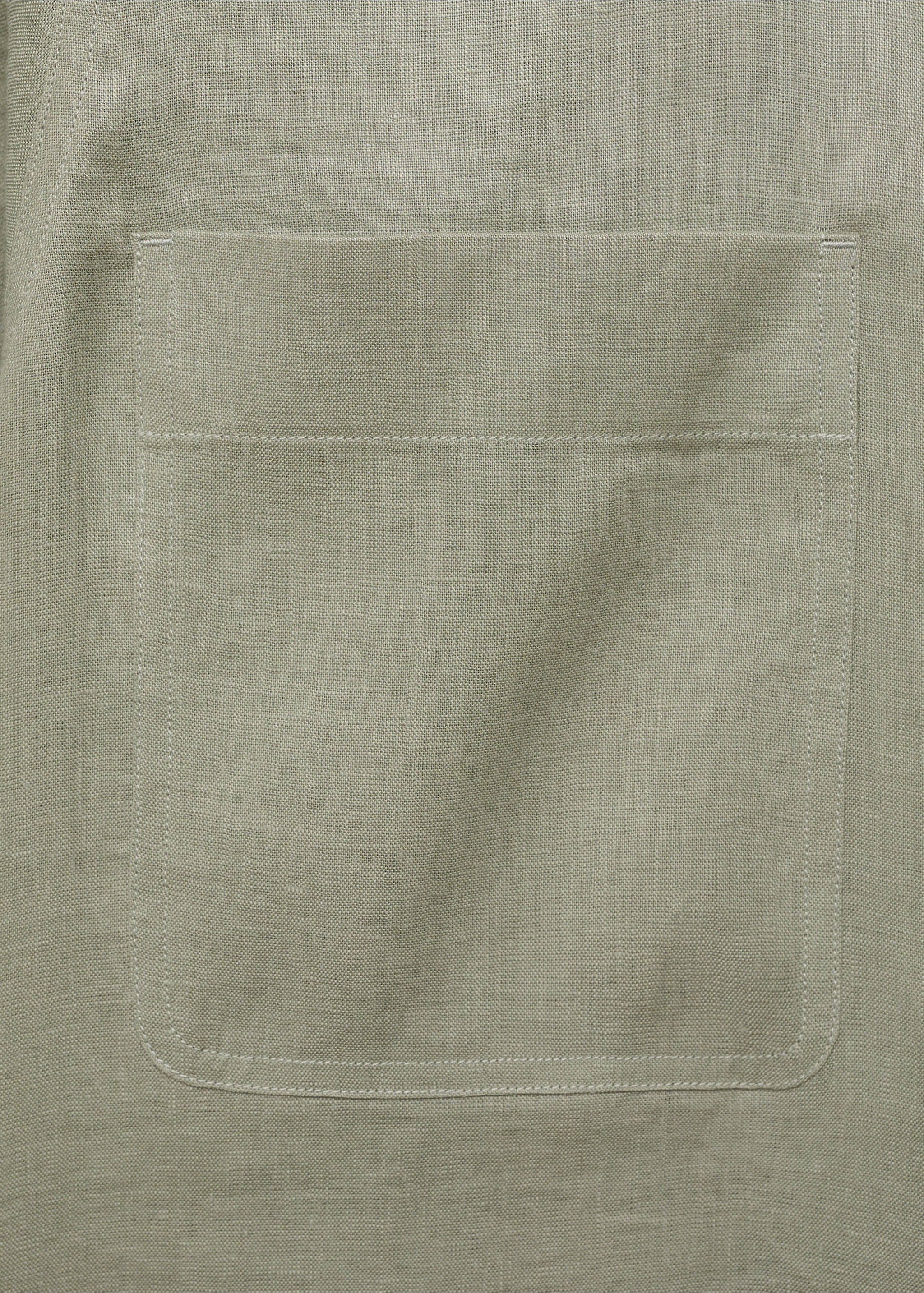 Sobrecamisa 100% lino ligera - Detalle del artículo 8, Verde menta. Ref: 17071225-00.