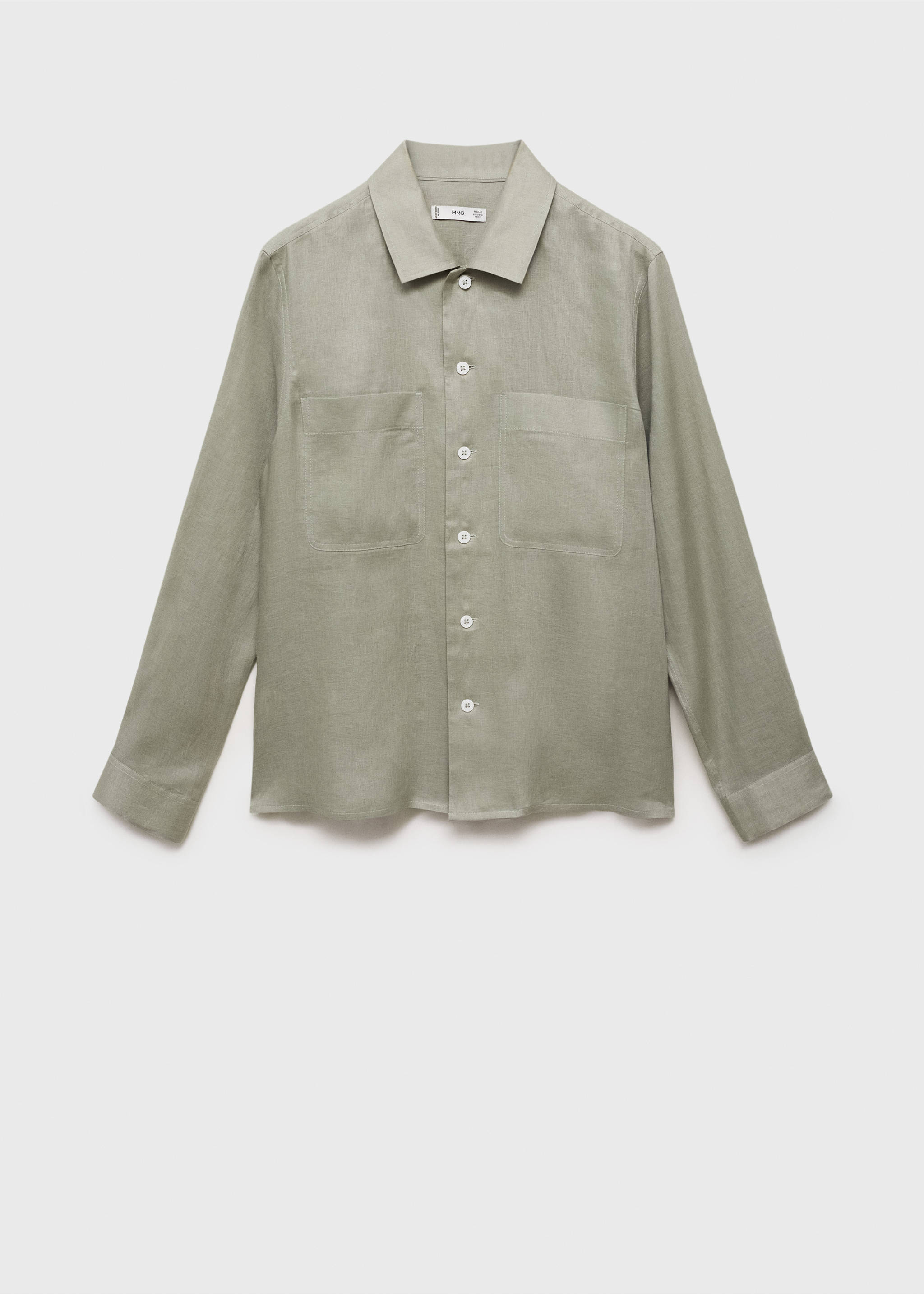 Sobrecamisa 100% lino ligera - Artículo sin modelo, Verde menta. Ref: 17071225-00.
