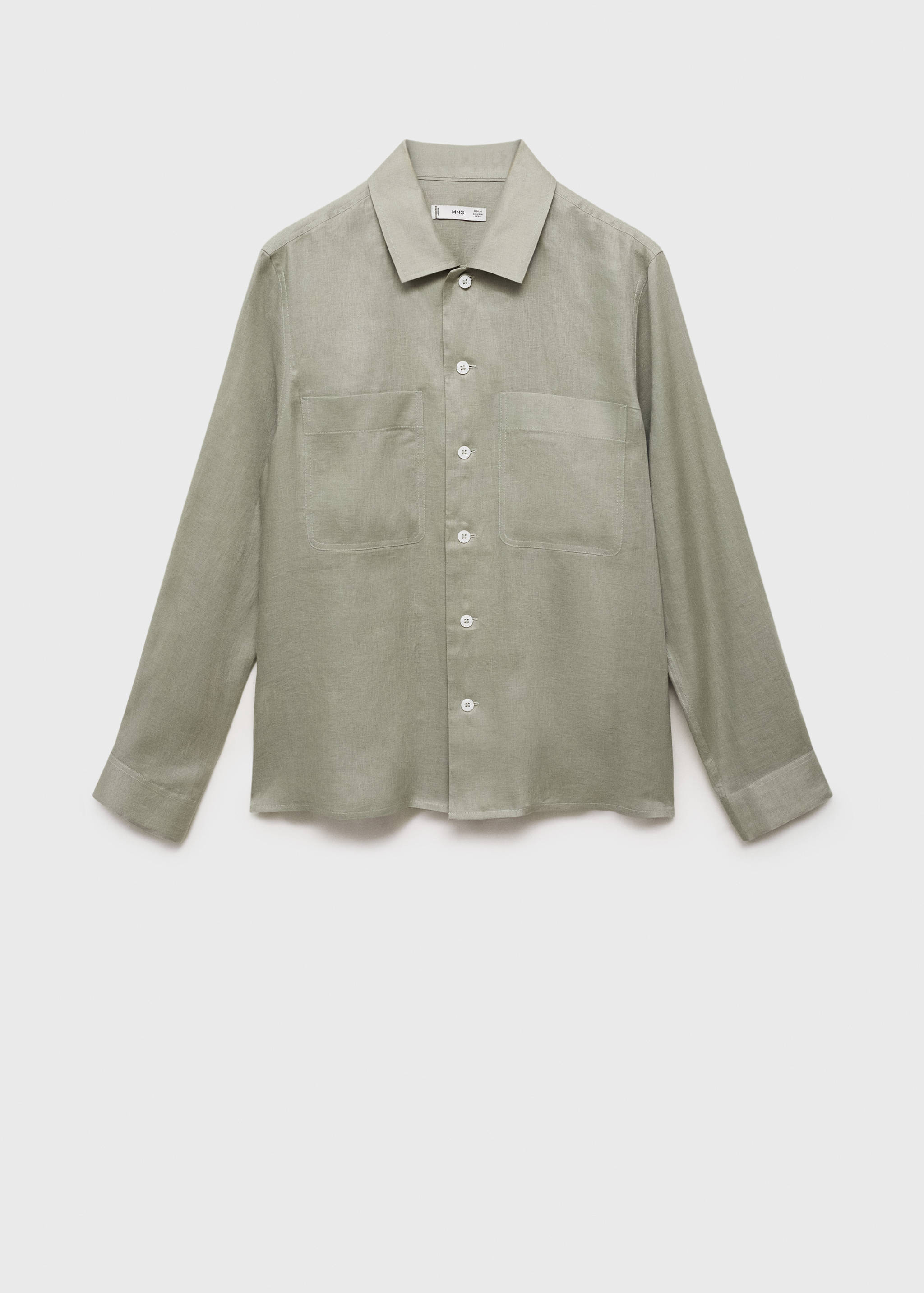100% linen lightweight overshirt - Article without model
