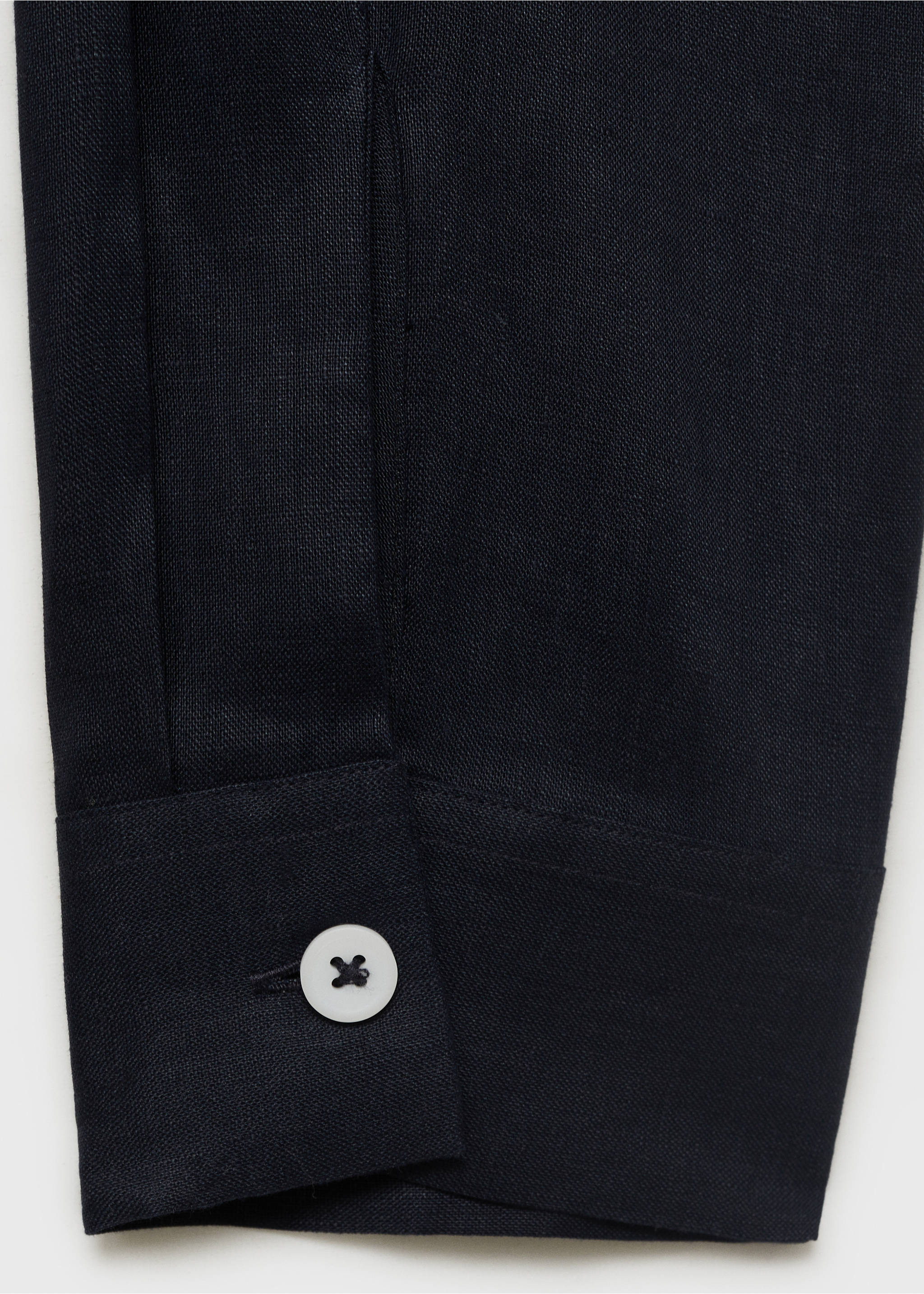 100% linen lightweight overshirt - Details of the article 0, Navy. Ref: 17071225-00.
