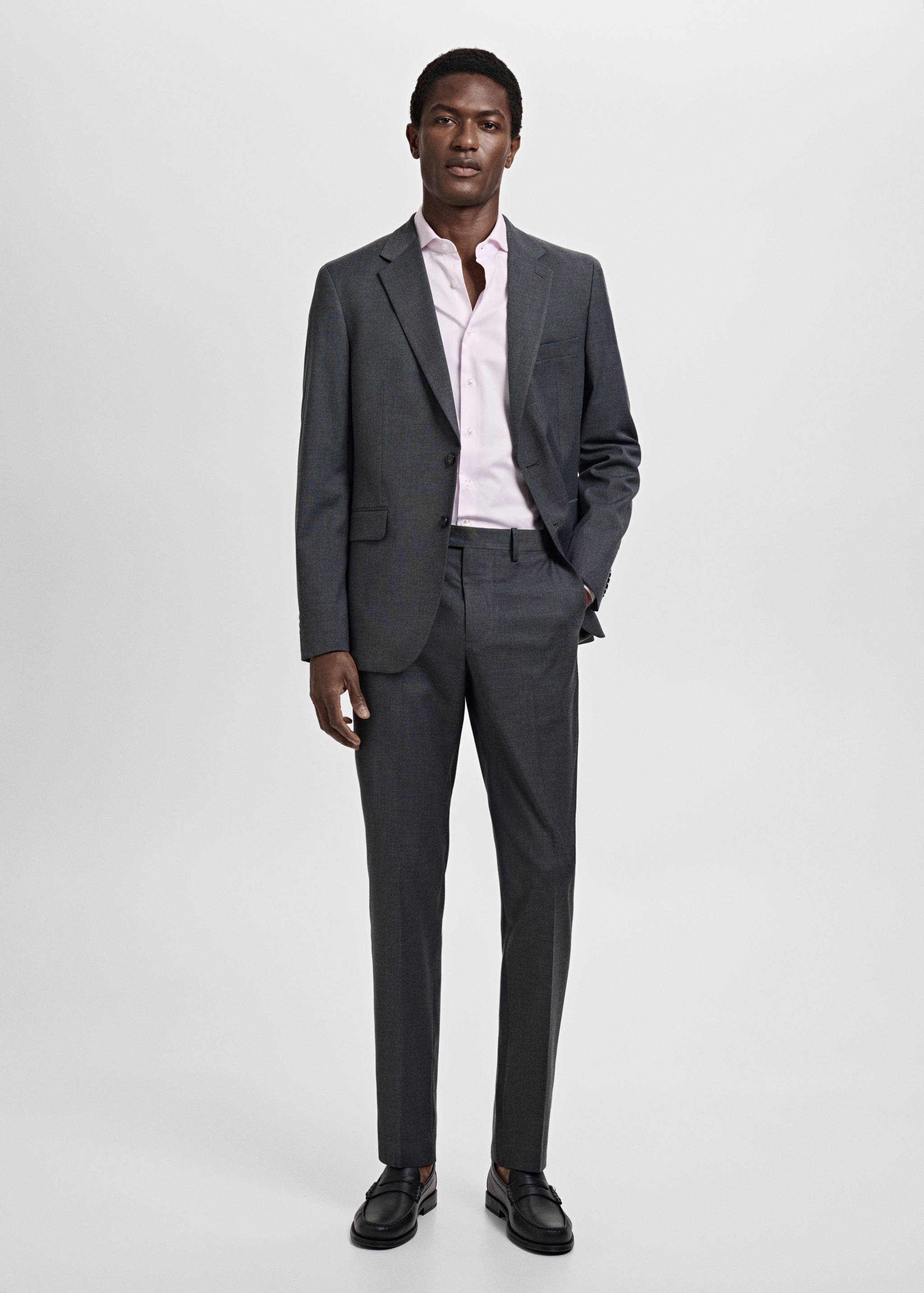 100% cotton slim-fit suit shirt - General plane