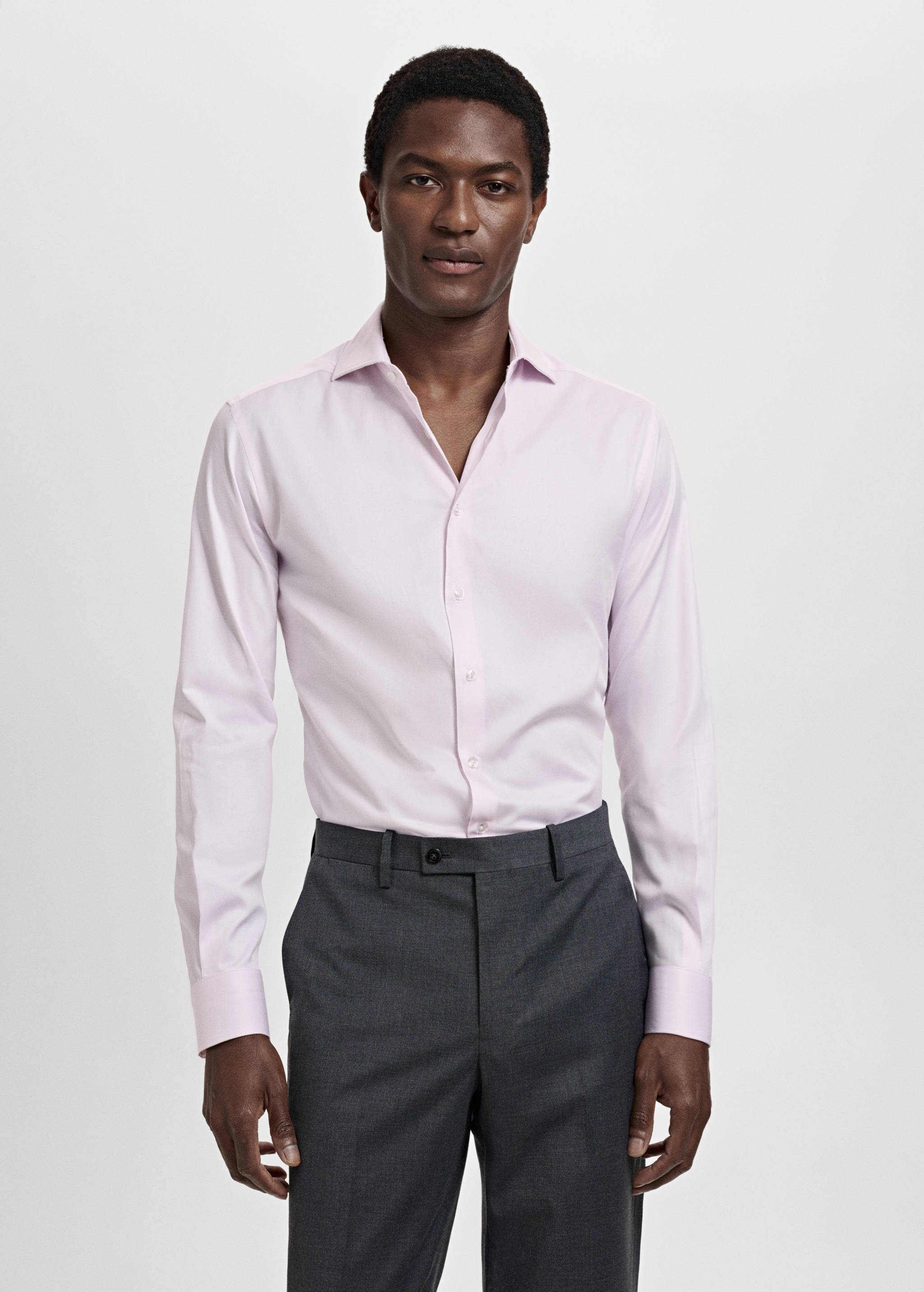 100% cotton slim-fit suit shirt - Medium plane