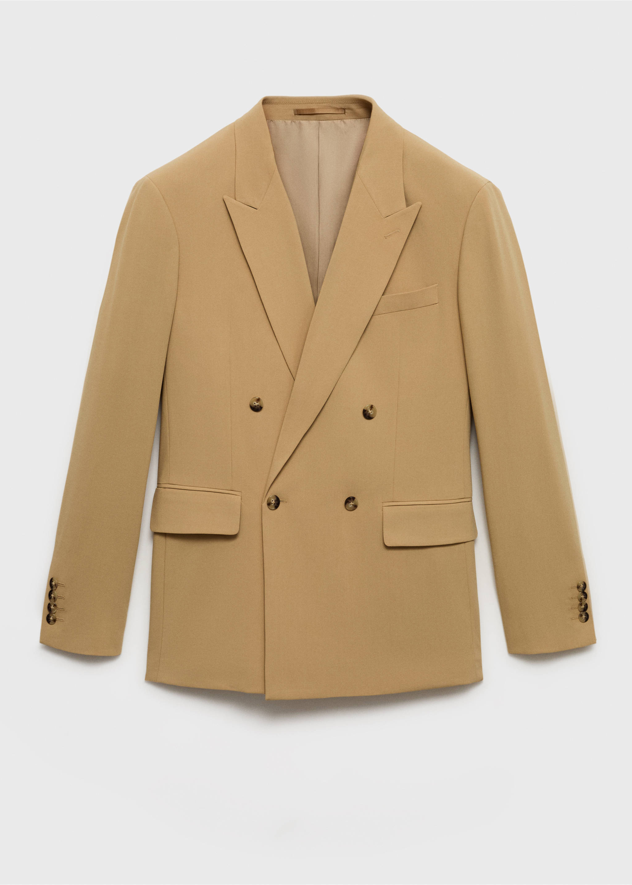 Veste de costume Boston coupe regular croisée - Article sans modèle, Beige. Ref: 17071227-00.