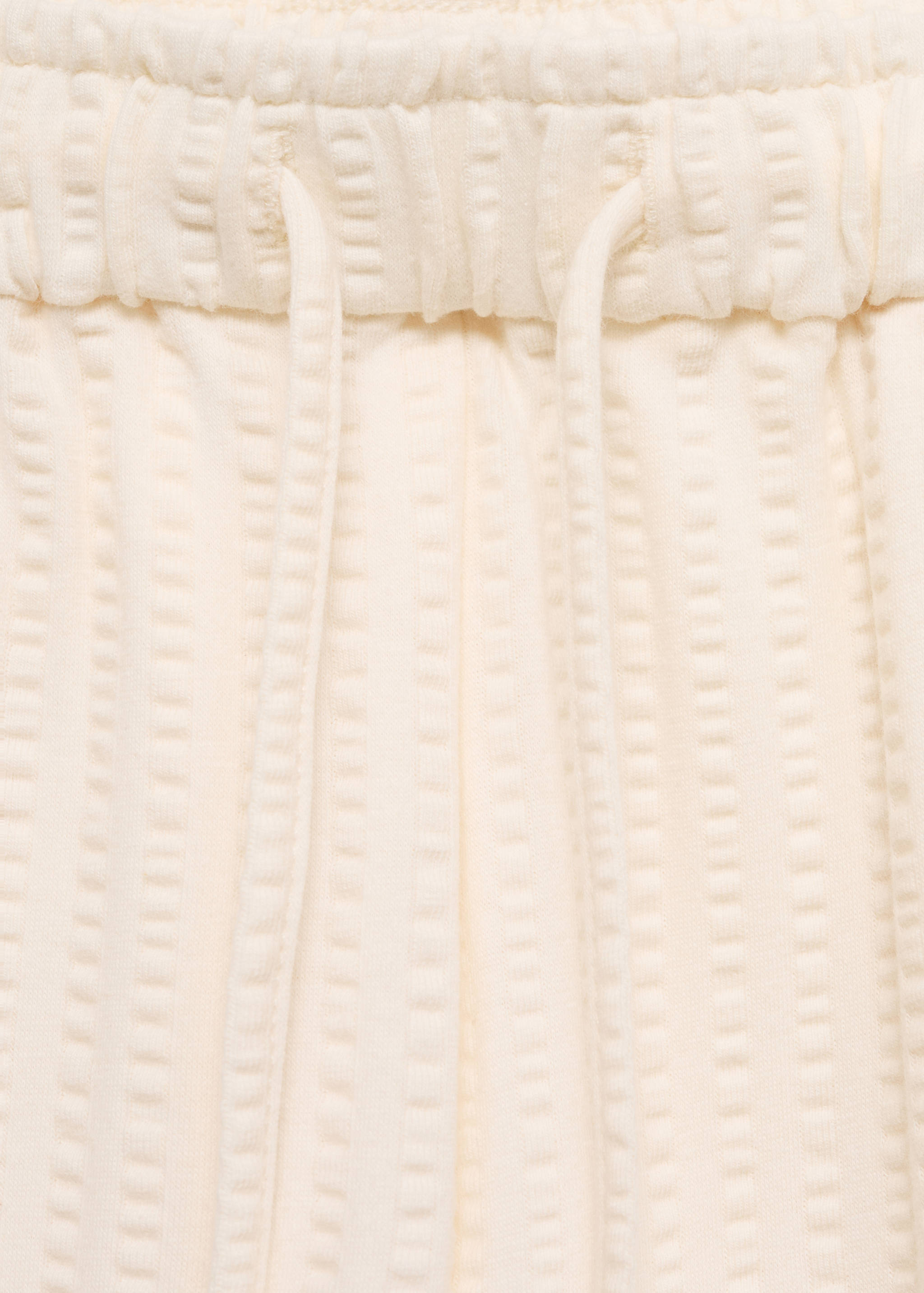 Cotton seersucker bermuda shorts with drawstring - Details of the article 8