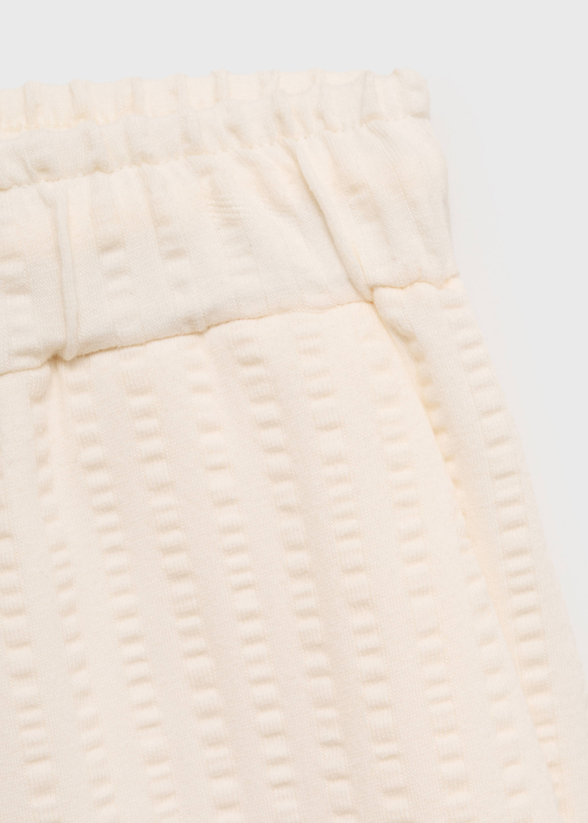 Cotton seersucker bermuda shorts with drawstring - Details of the article 0