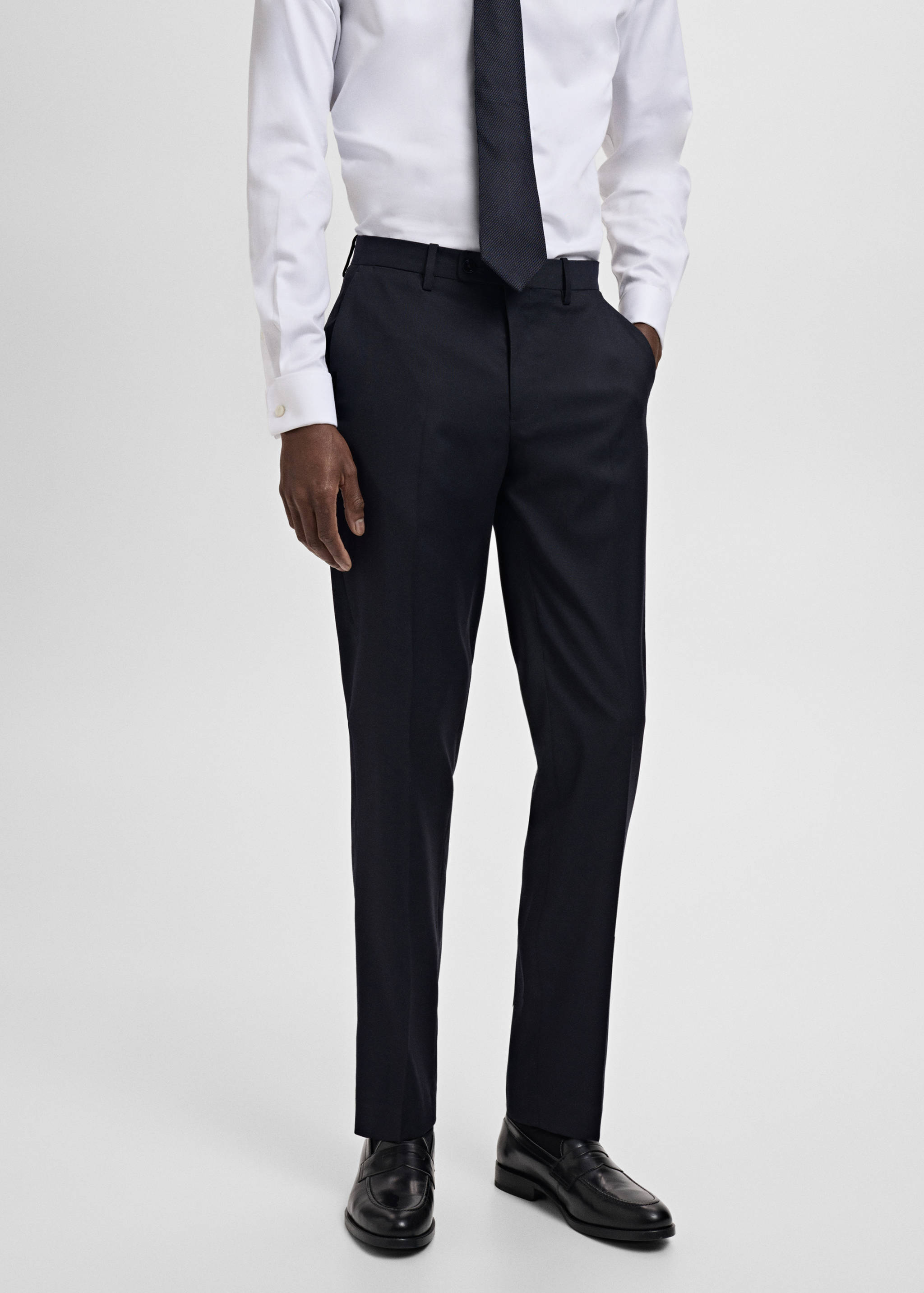 Pantalón traje Milán slim fit - Plano medio