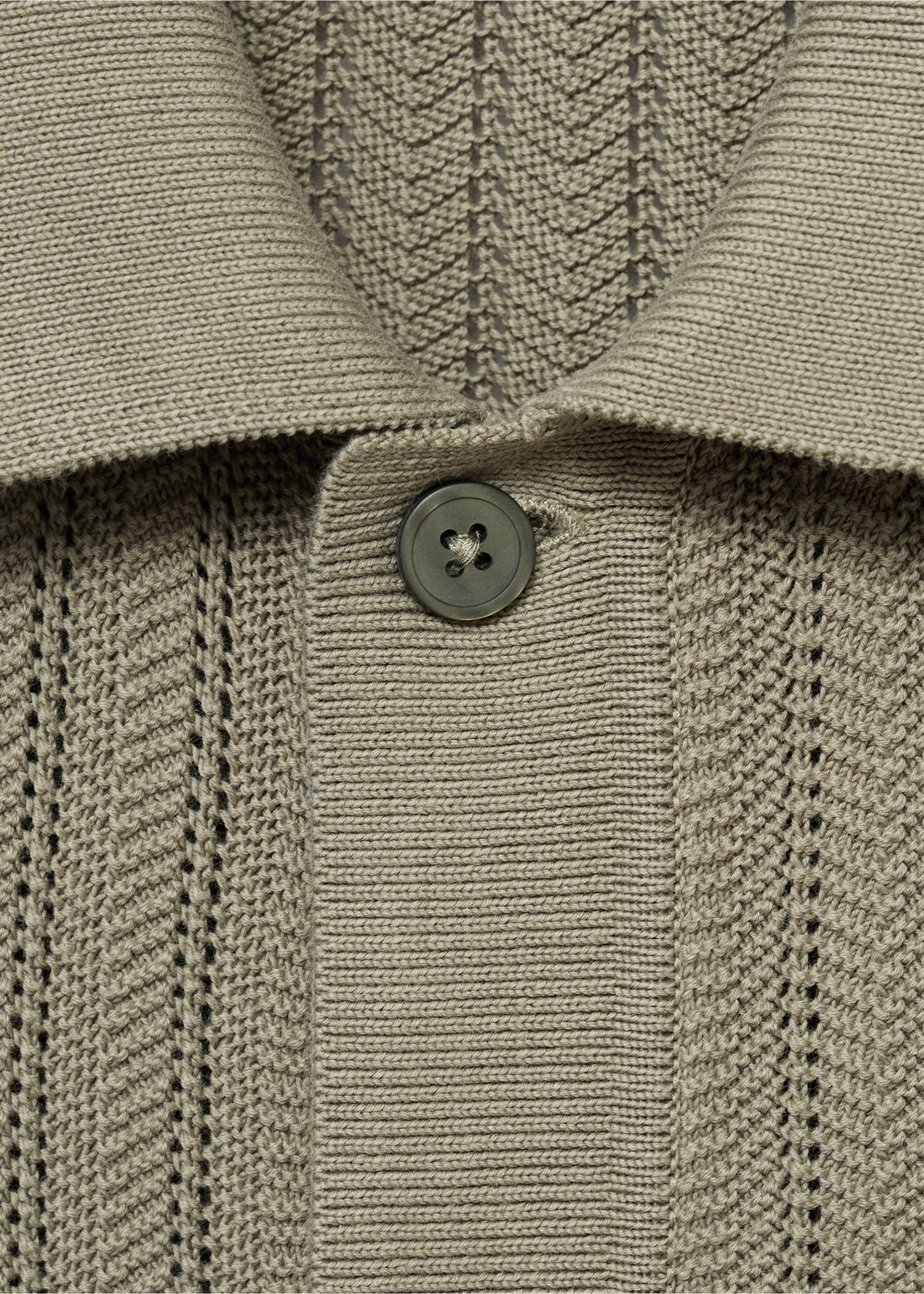 Camisa 100% algodón estructura - Detalle del artículo 8, Khaki. Ref: 17071242-00.