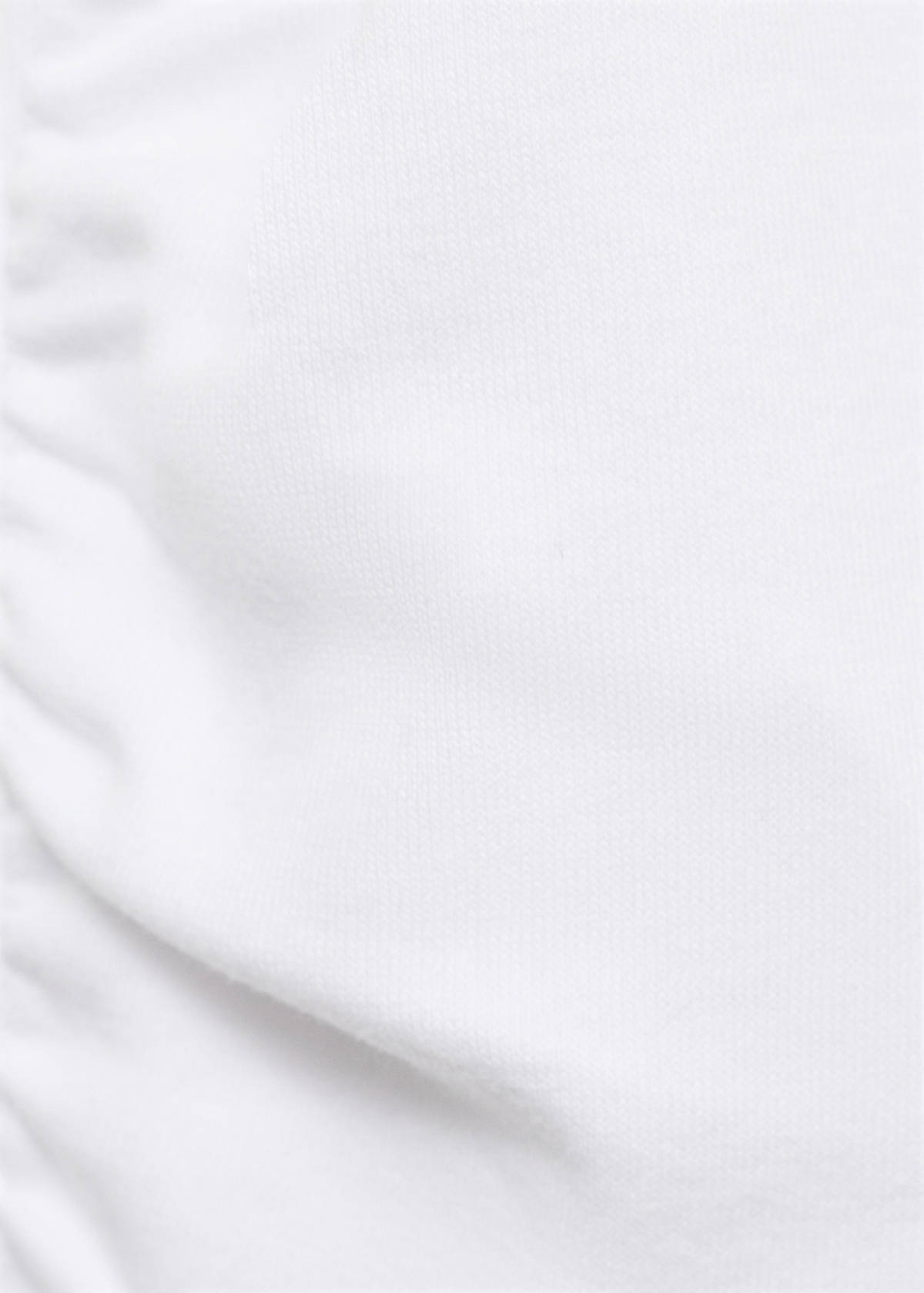 Cotton maternity top with straps — White
