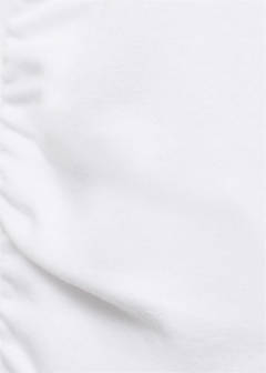 Cotton maternity top with straps — White 8
