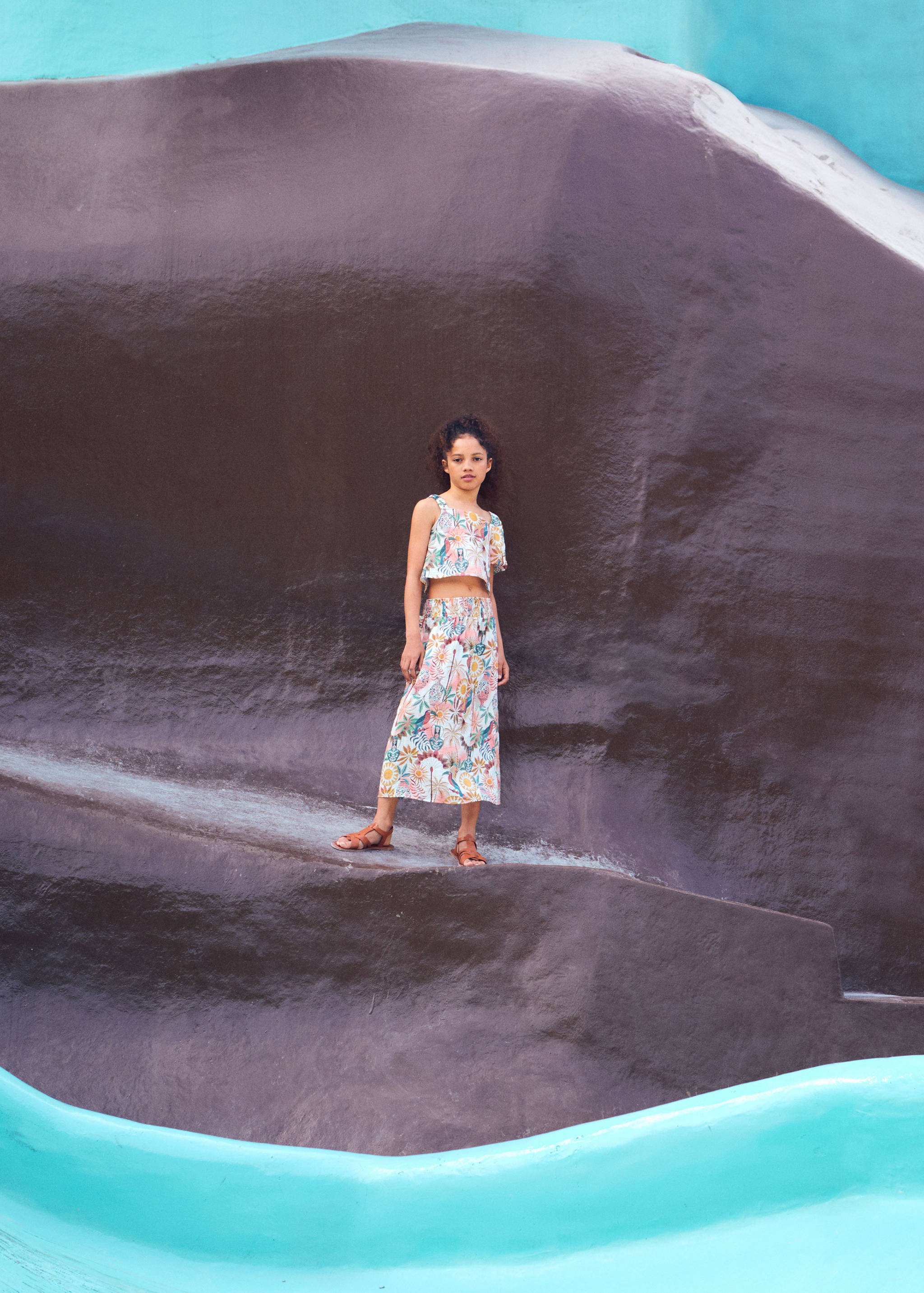 Printed long skirt - Details of the article 6