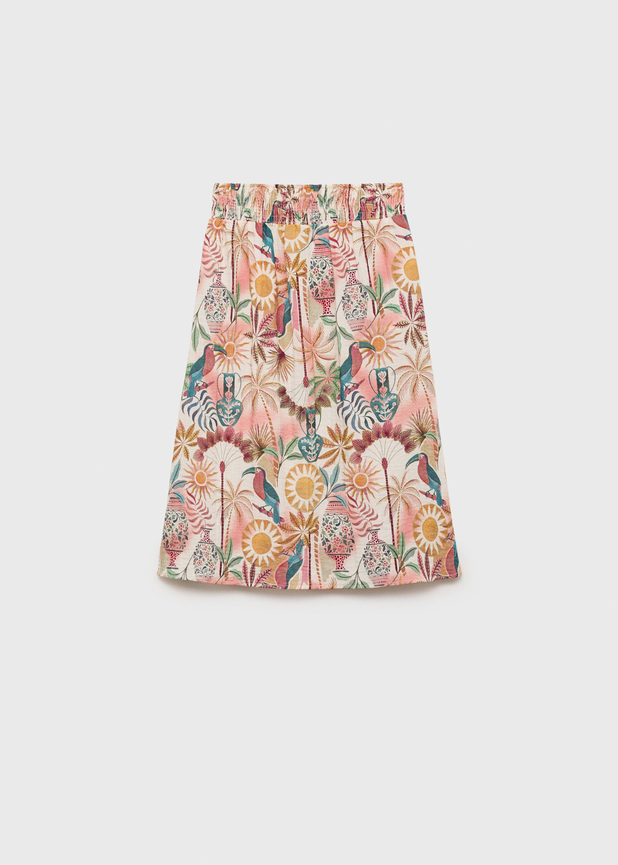 Printed long skirt - Reverse of the article