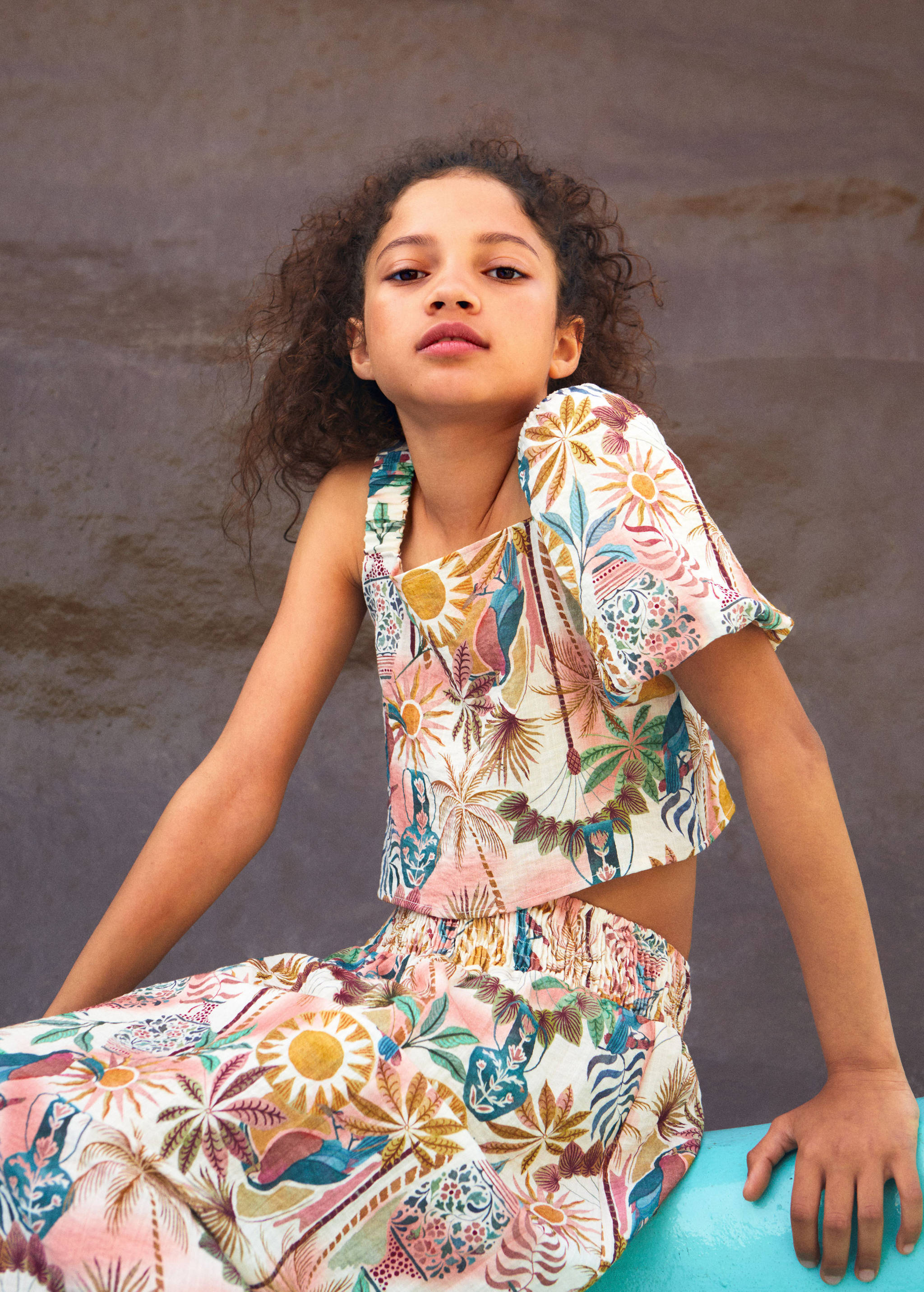 Printed long skirt - Details of the article 5