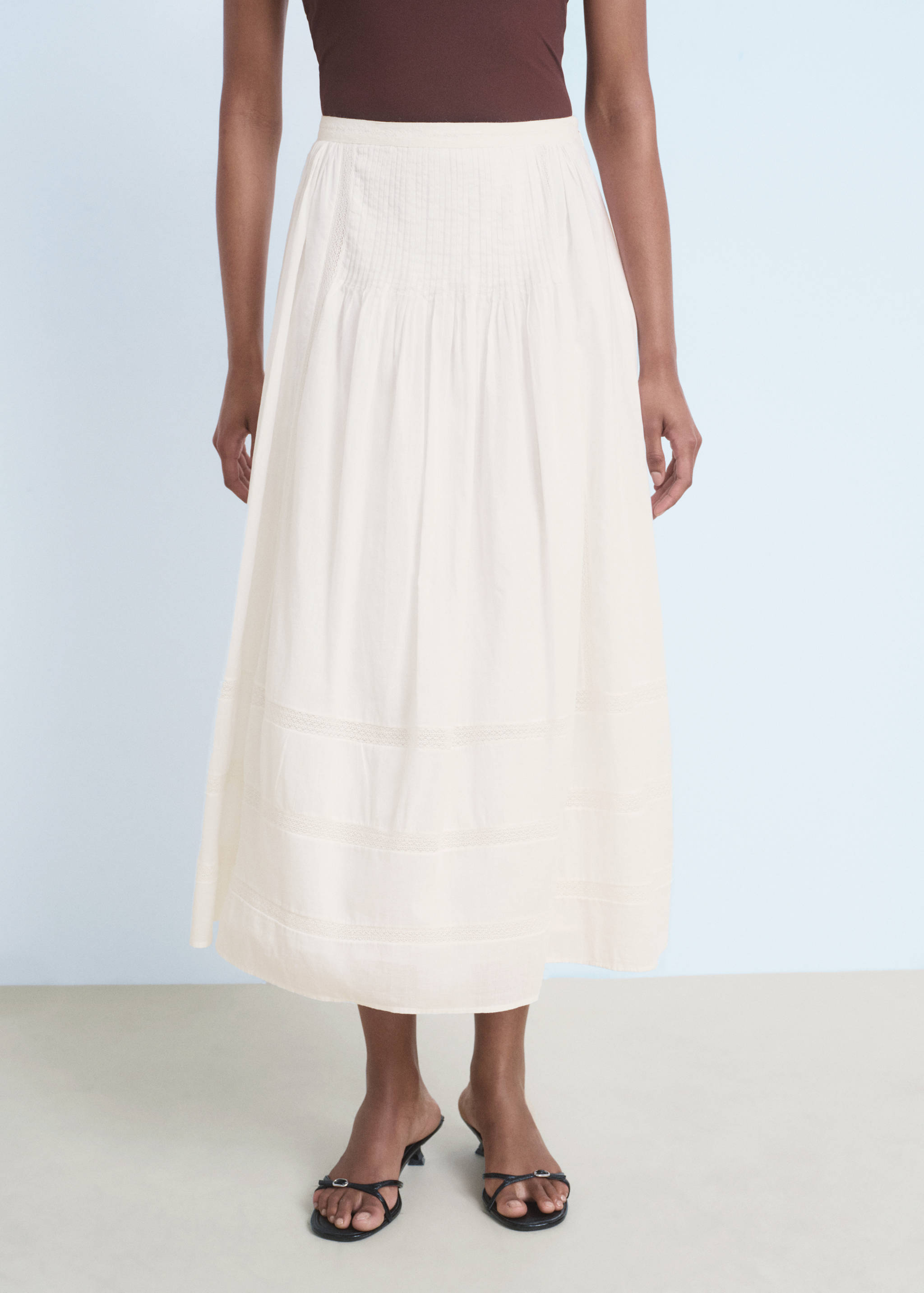 Lace cotton skirt - Medium plane