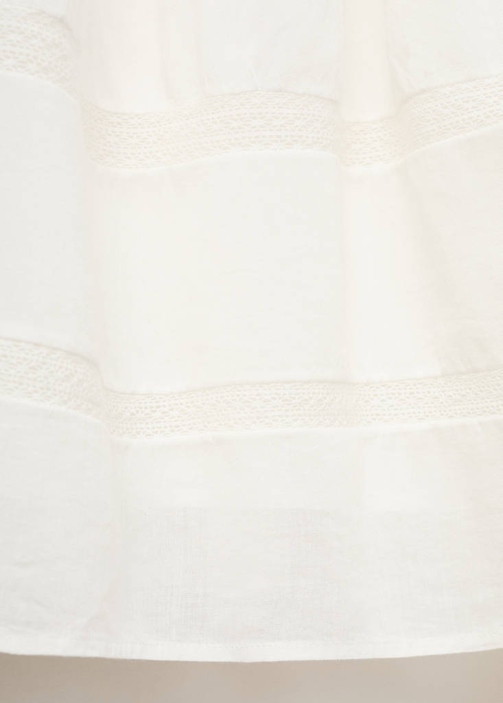 Lace cotton skirt — White