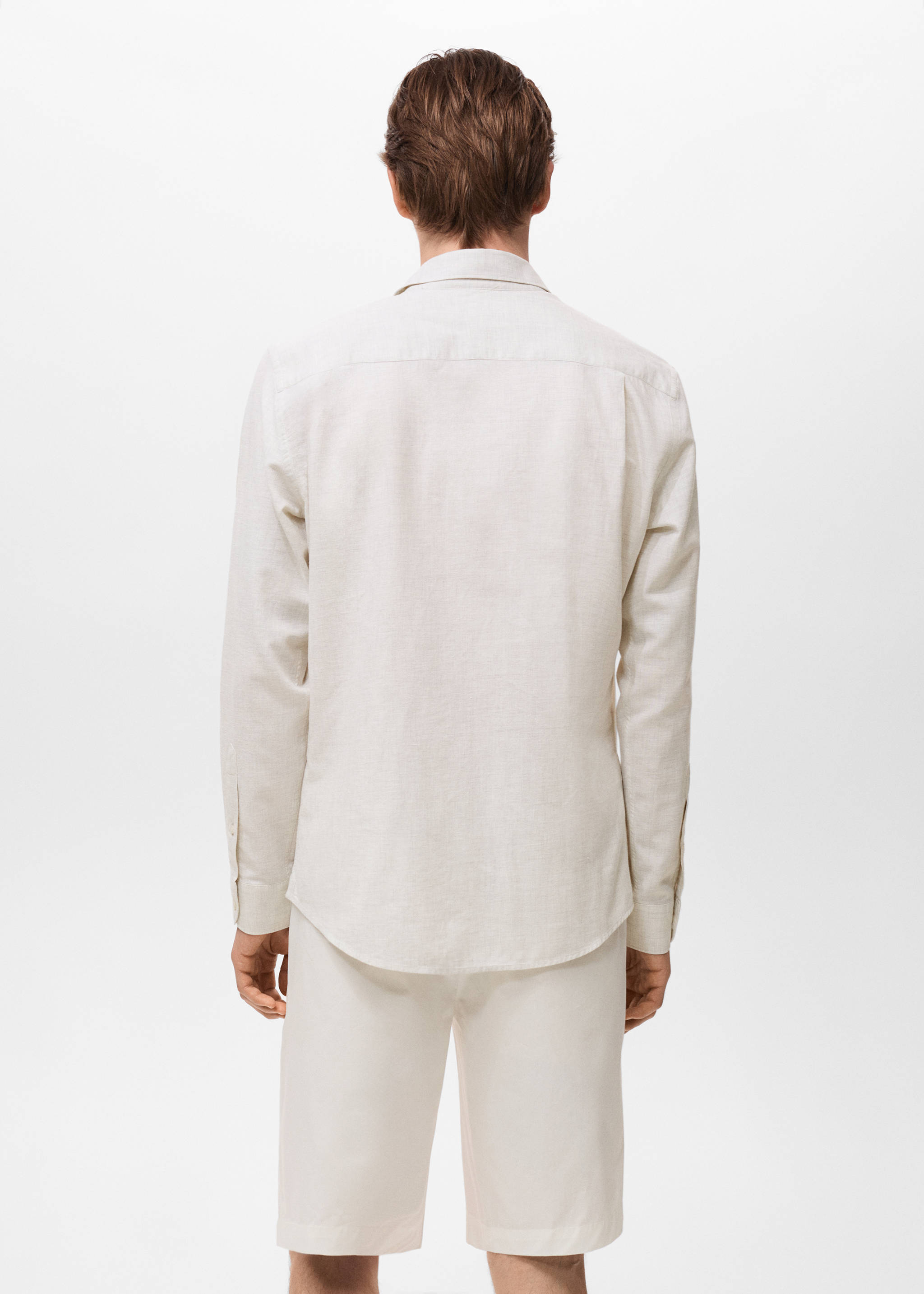 Cotton linen-blend shirt - Reverse of the article