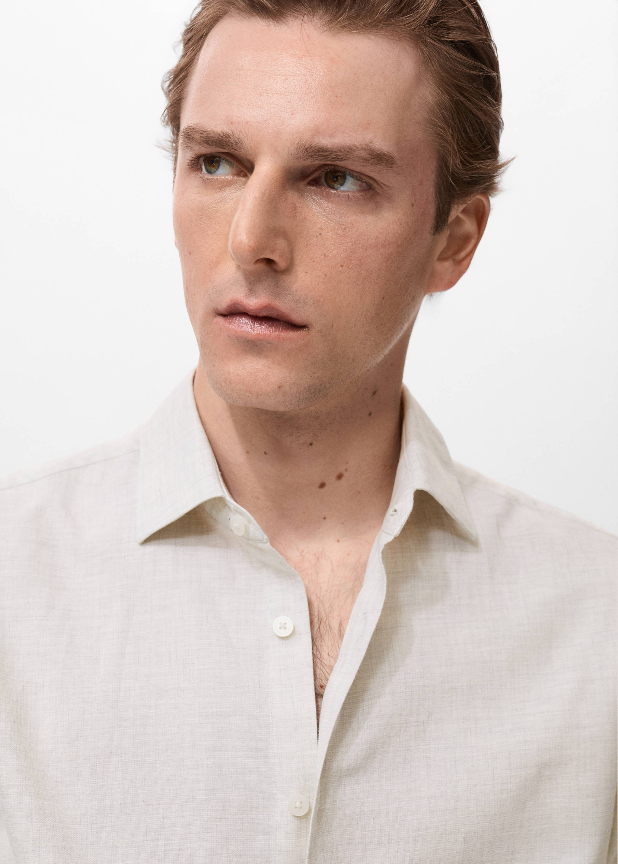 Cotton linen-blend shirt - Details of the article 1