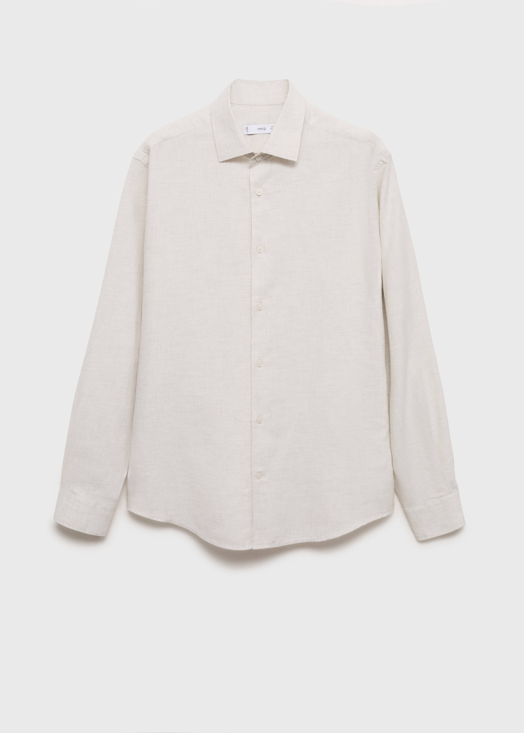 Cotton linen-blend shirt - Article without model