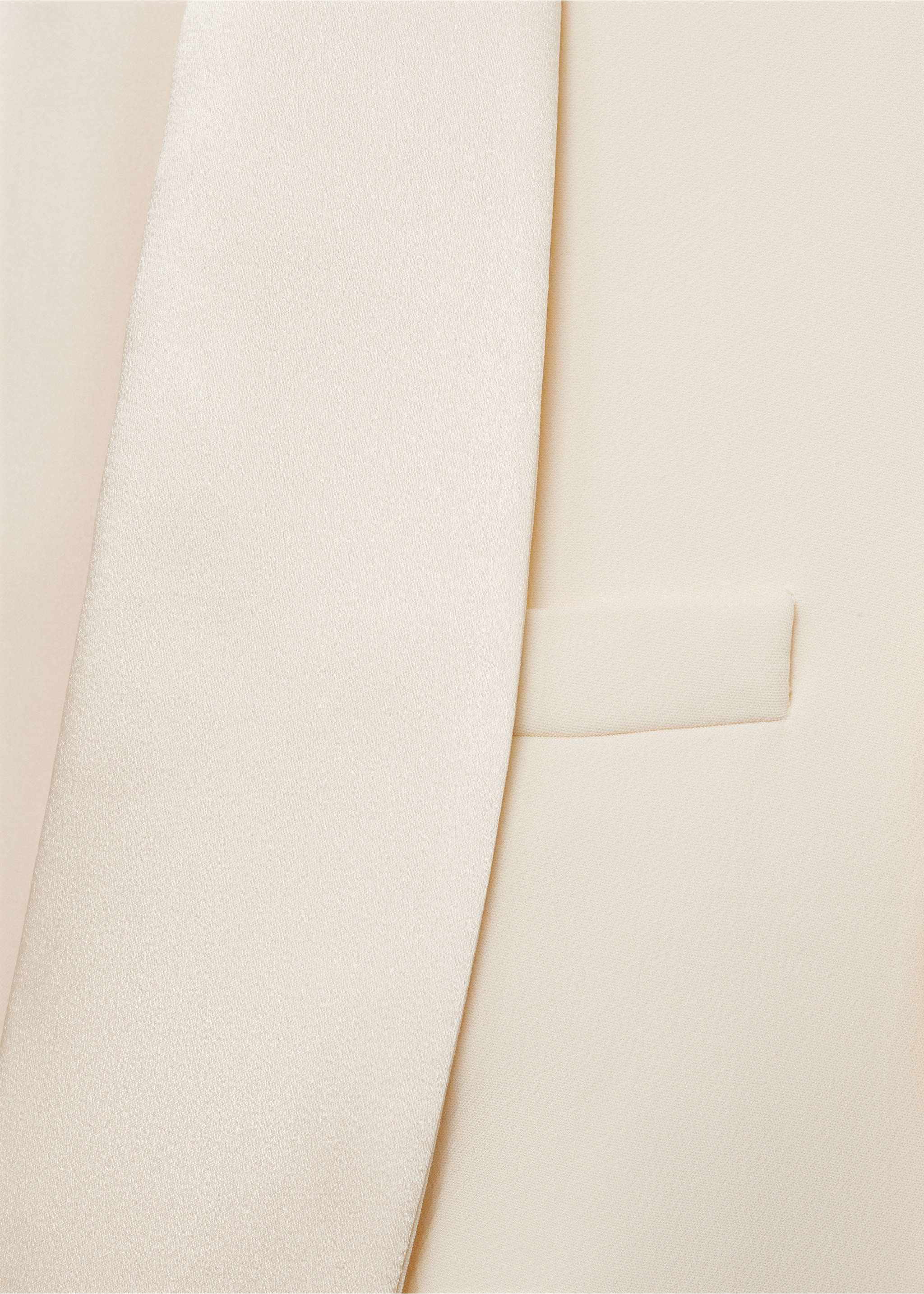Blazer traje solapas satinadas - Detalle del artículo 8, Blanco roto. Ref: 17071259-00.