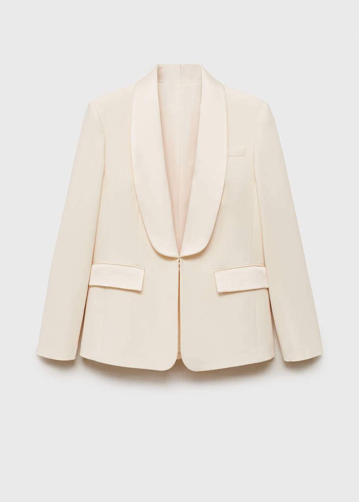 Suit blazer with satin lapels — Off White