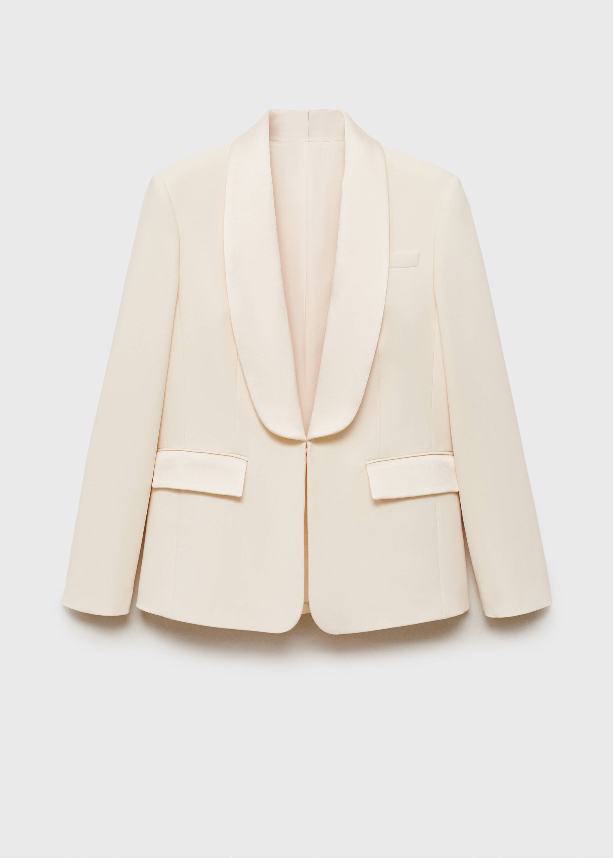 Suit blazer with satin lapels - Article without model, Off White. Ref: 17071259-00.