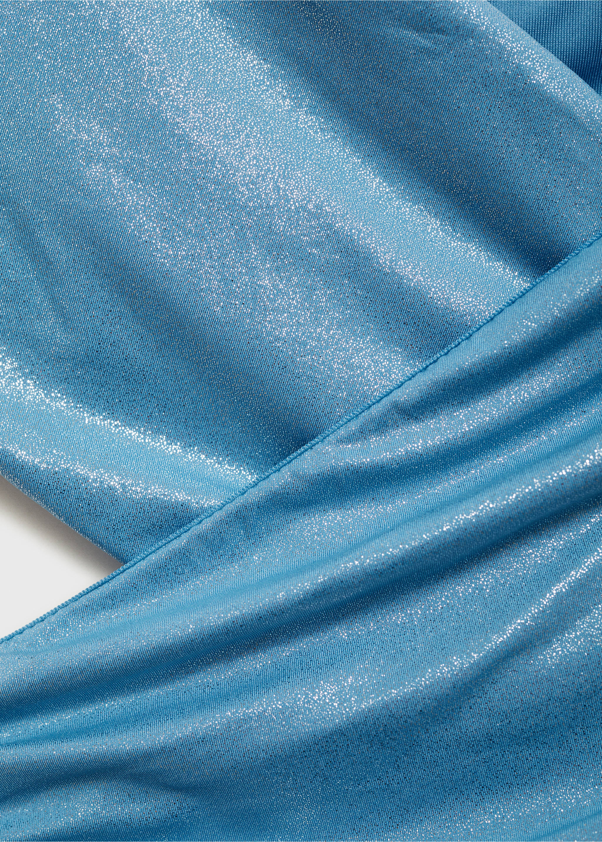 Maillot de bain à découpes finition brillante - Détail de l'article 8, Bleu. Ref: 17071262-00.