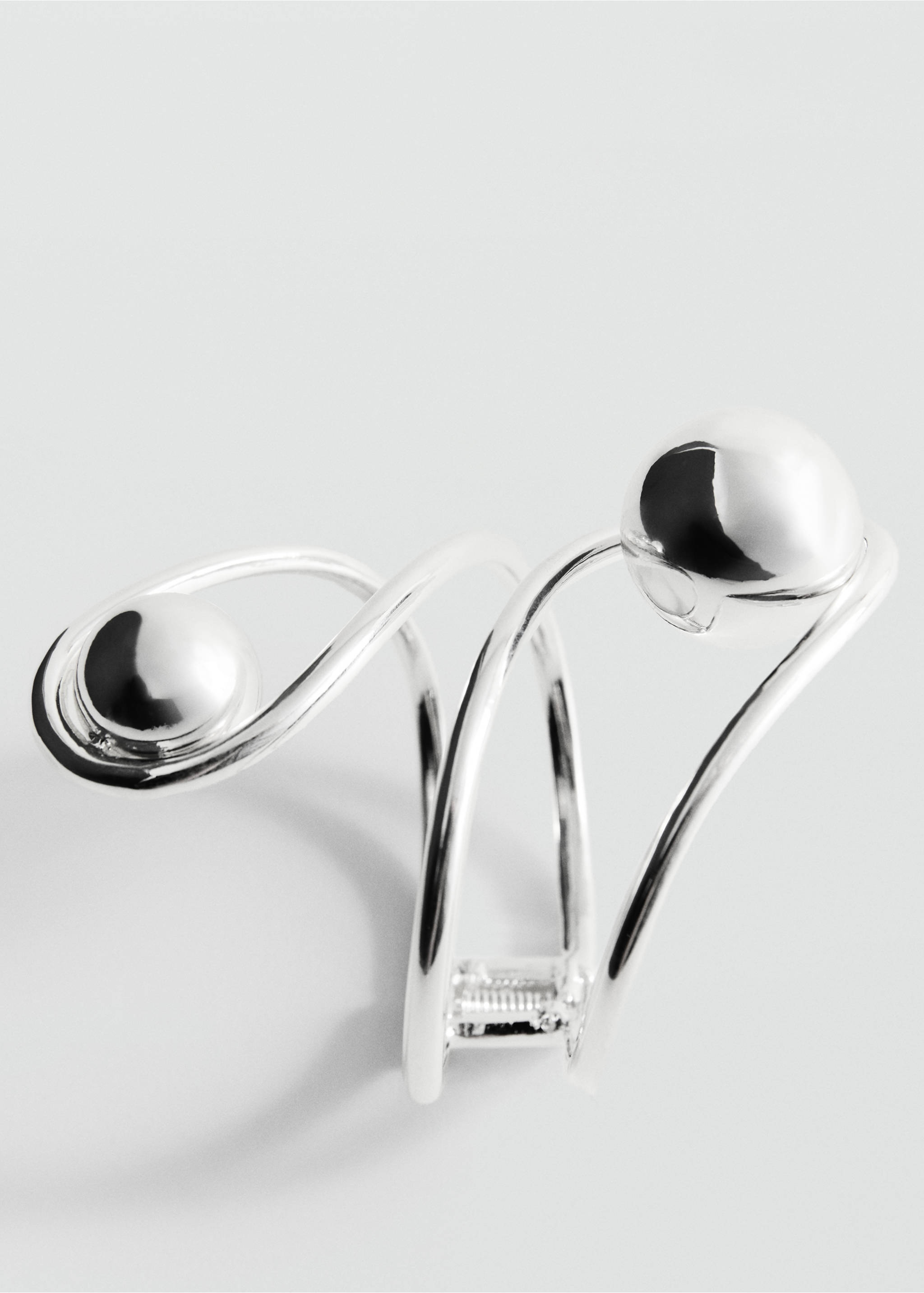 Maxi bracelet avec motif sphères - Plan moyen, Argent. Ref: 17071263-00.