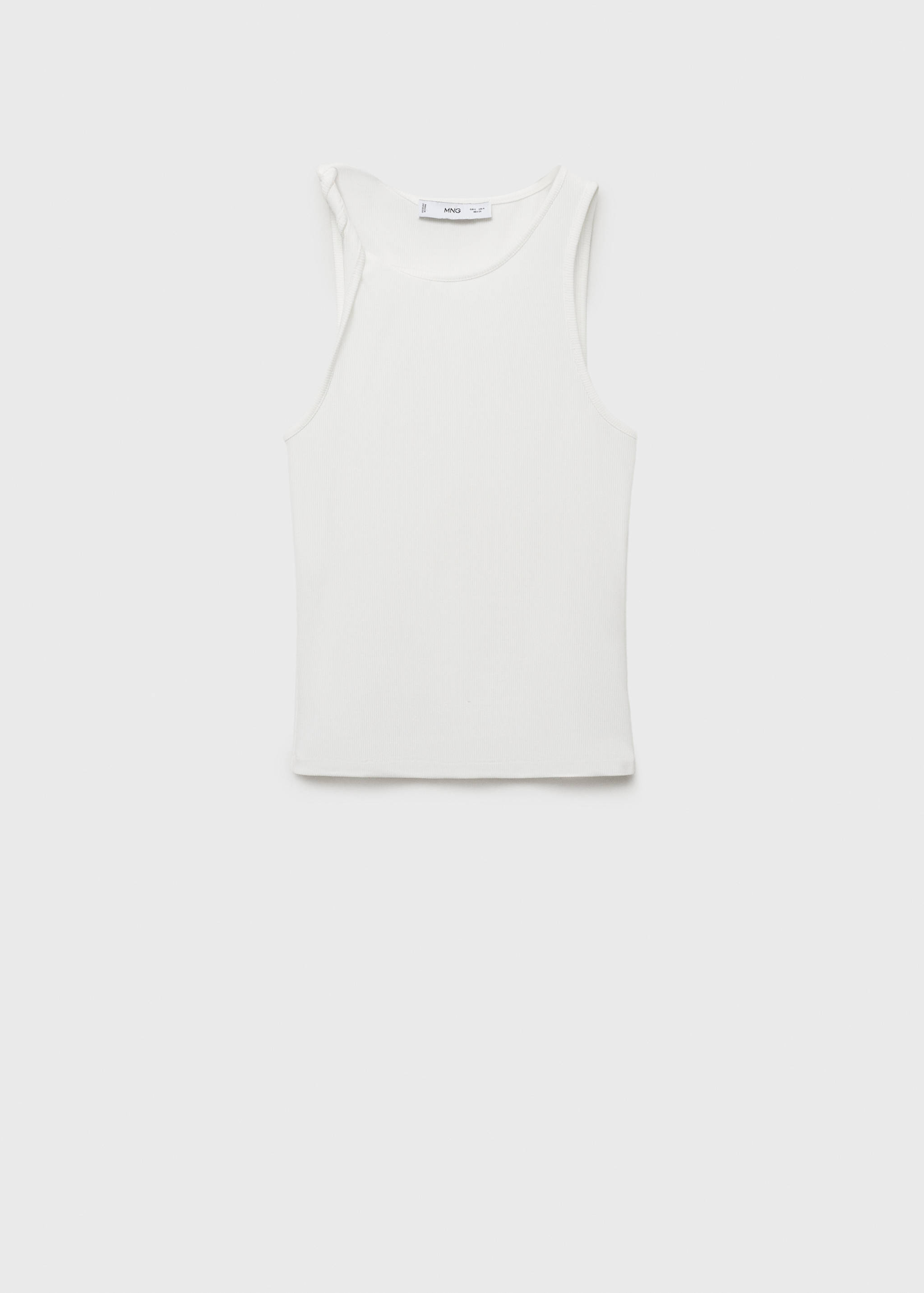 Top canalé tirantes asimétricos - Artículo sin modelo