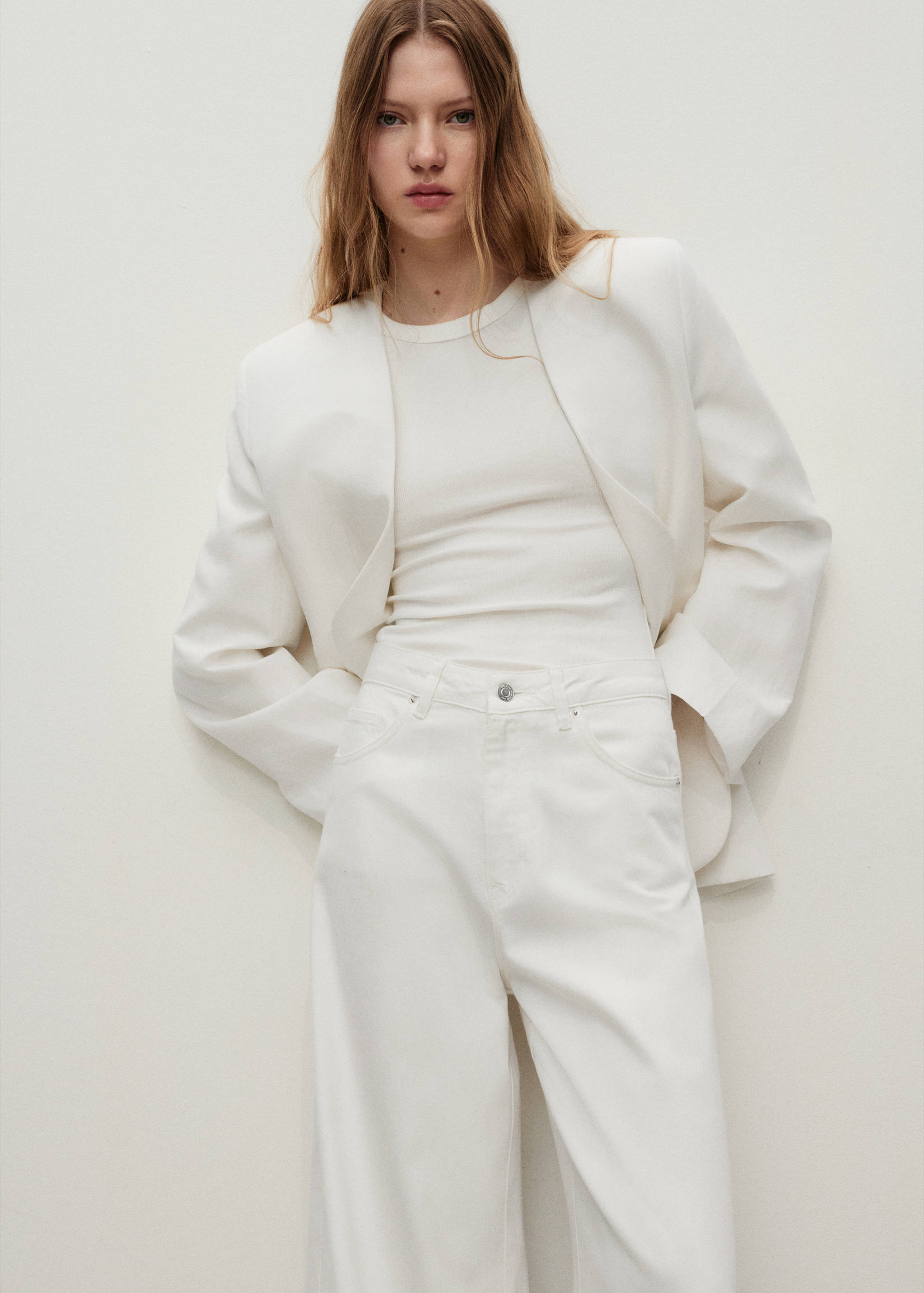 High-waisted wideleg jeans - Details of the article 1