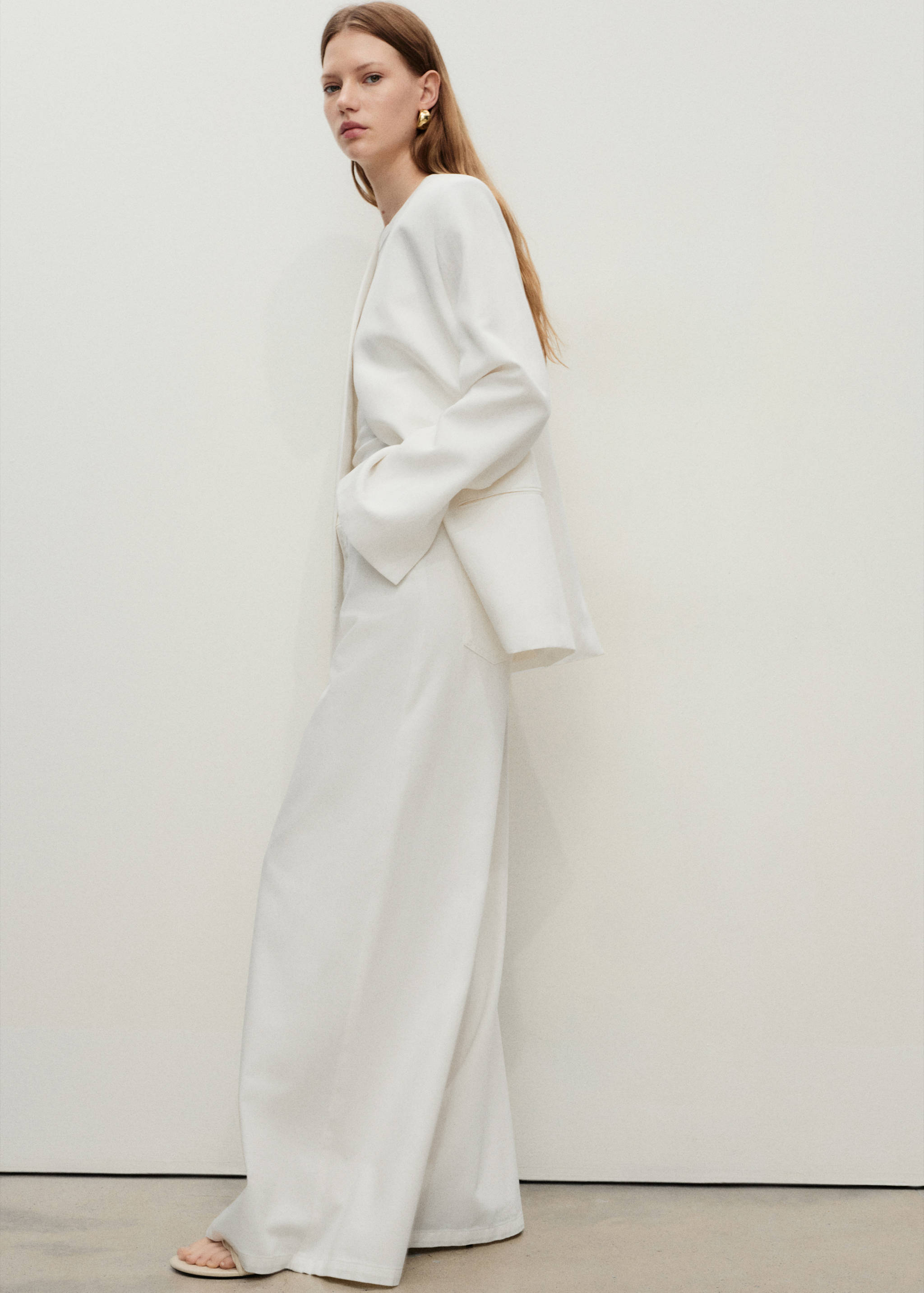 High-waisted wideleg jeans - Details of the article 4