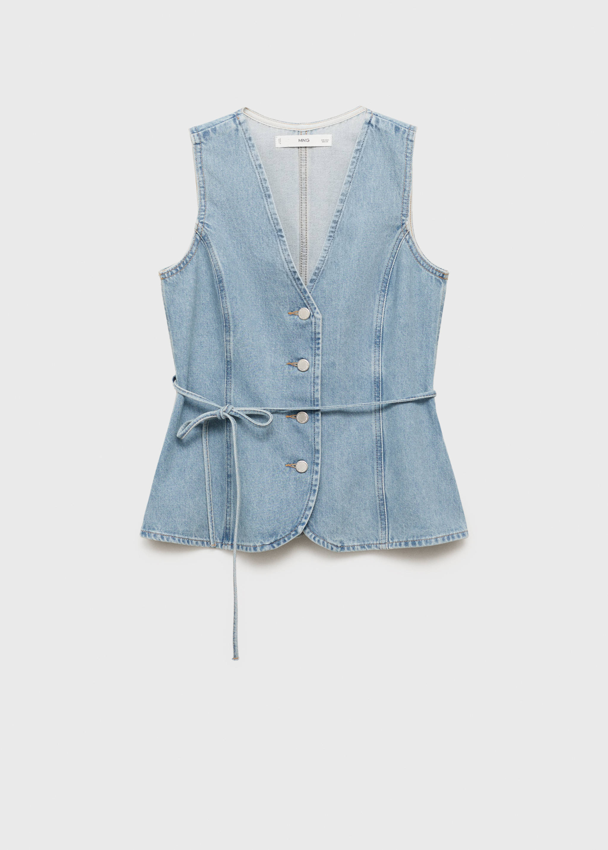 Buttoned denim vest - Article without model